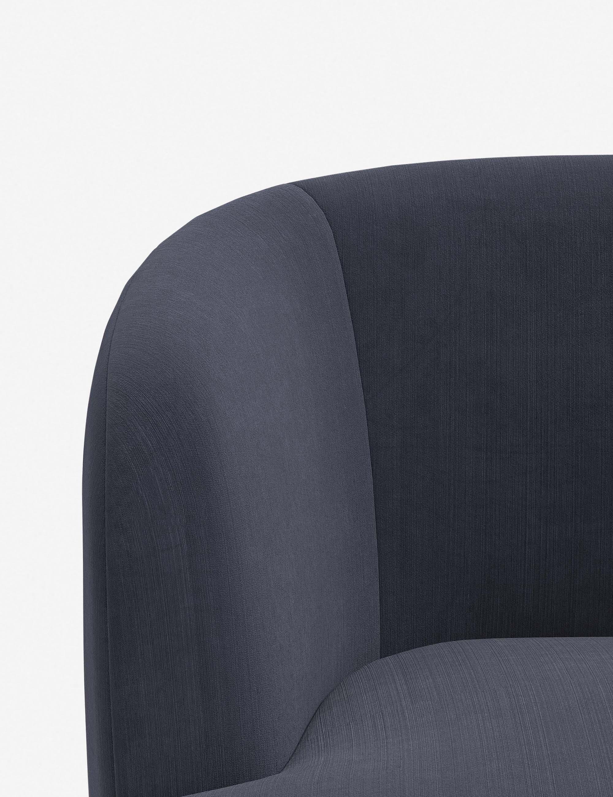 Rue Swivel Chair - Navy Velvet