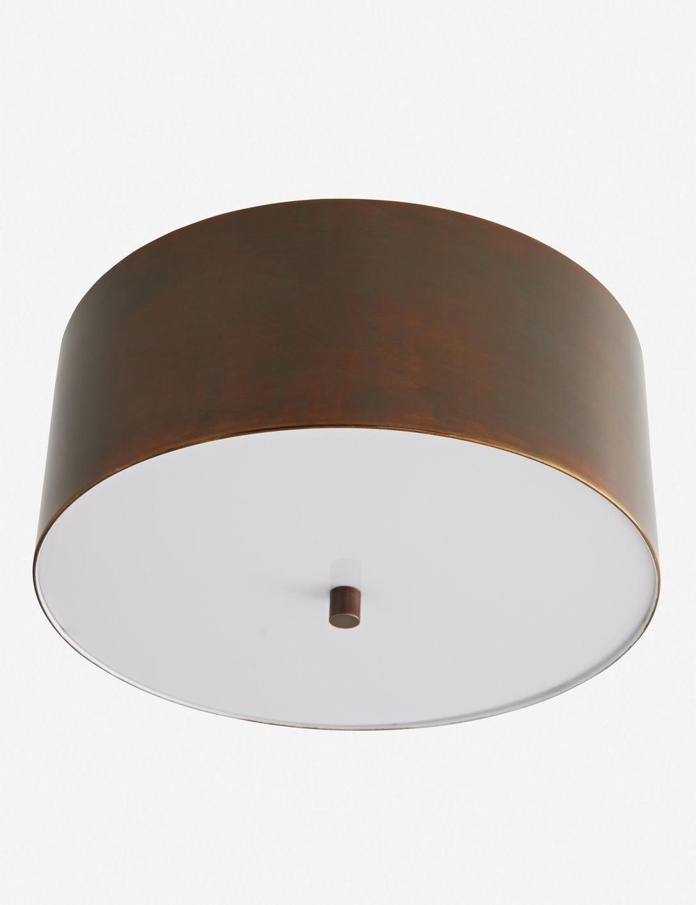 Heritage Brass 19.5" Drum Semi-Flush Mount with Acrylic Diffuser