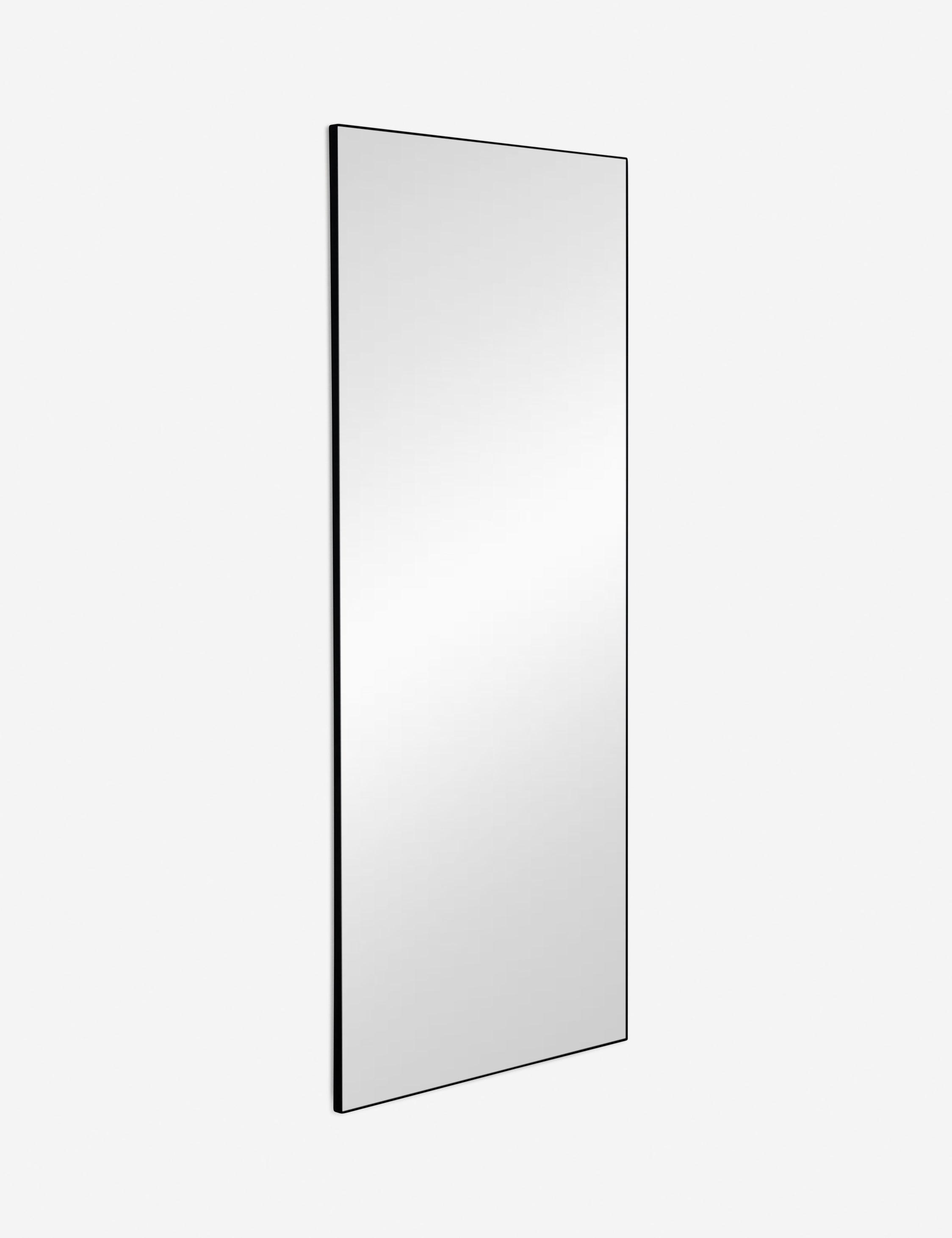 Elegant Full-Length Rectangular Mirror in Silver and Gold