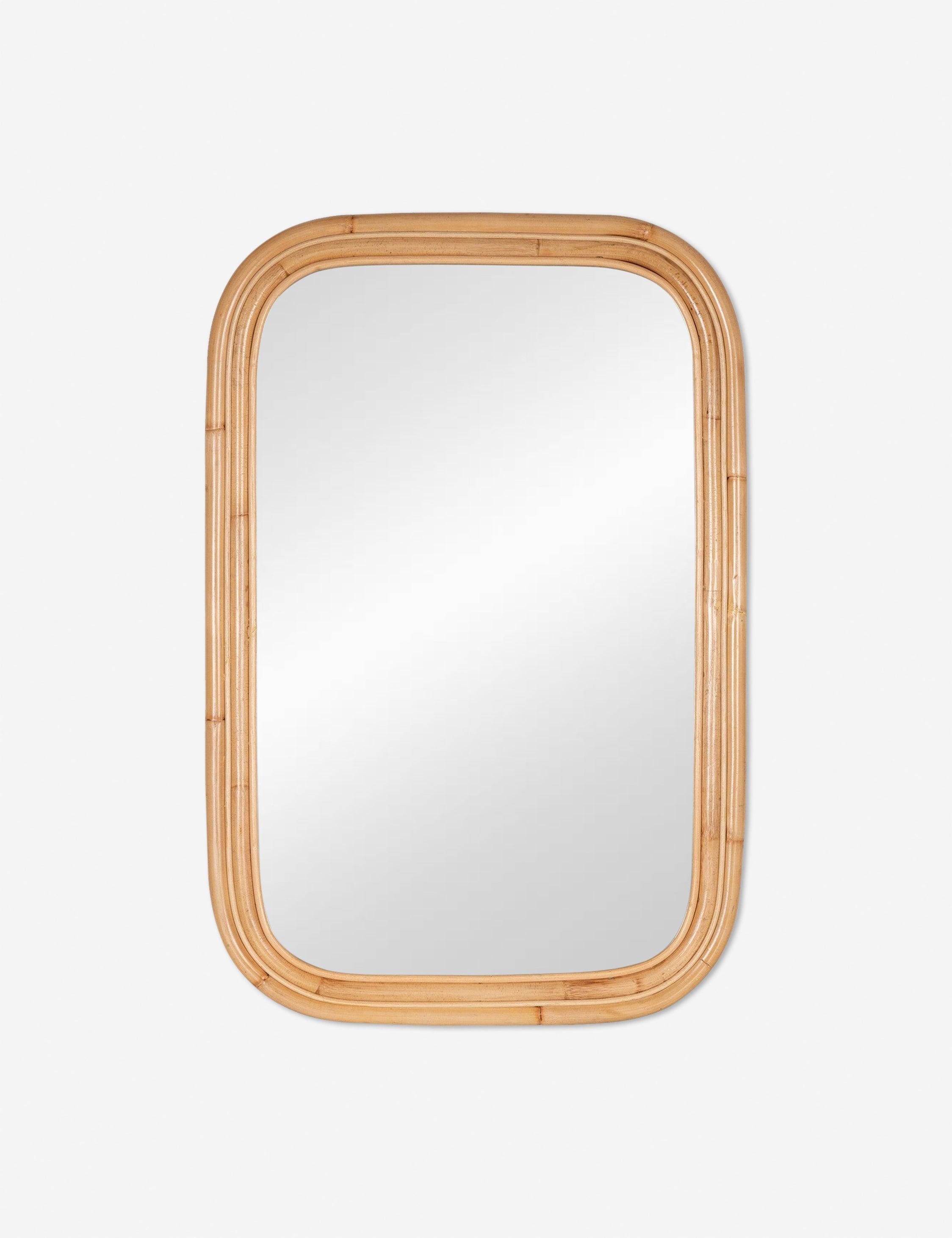 Reyna Rectangular Natural Bamboo 36" Wall Mirror