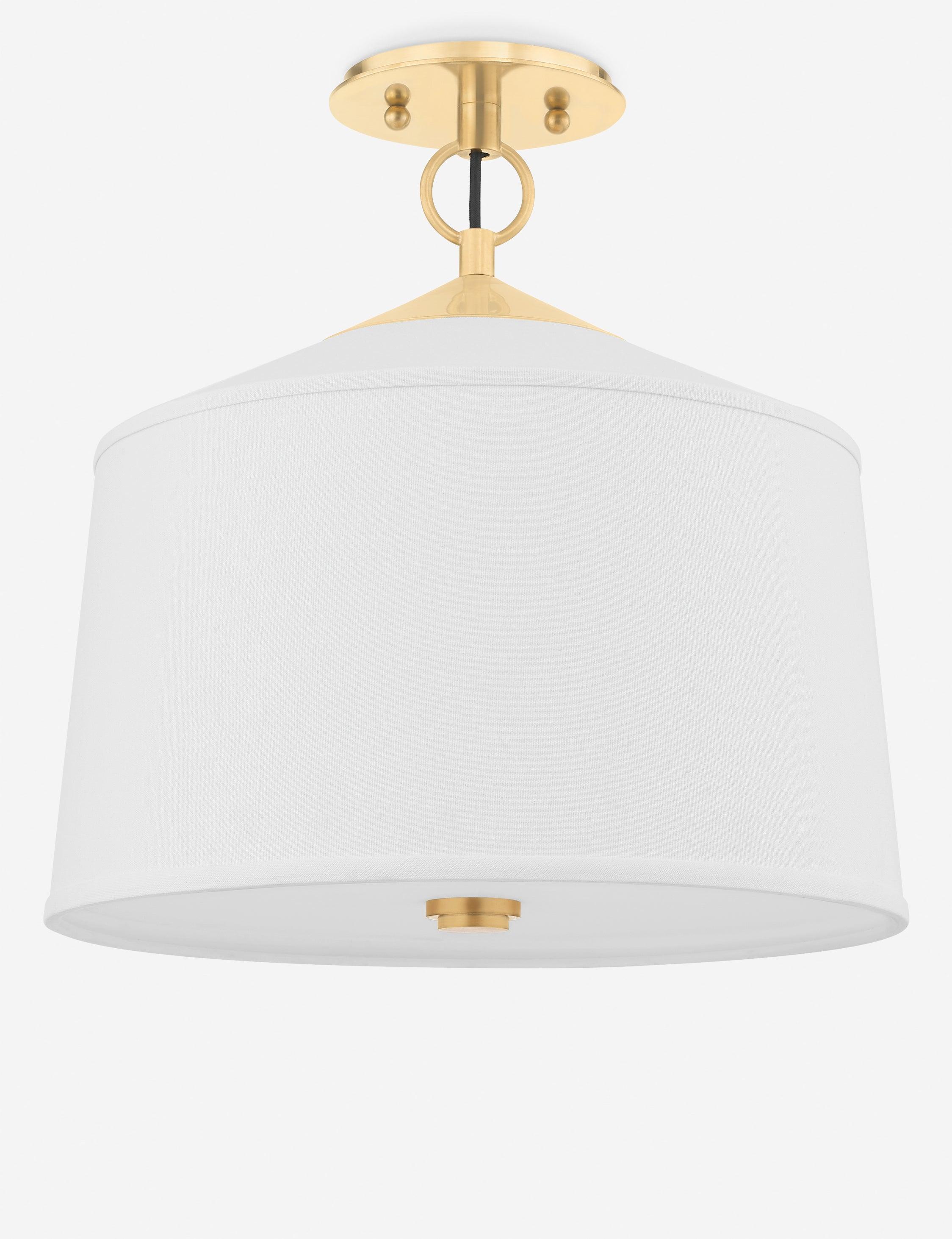 Emrys Semi-Flush Mount - White / 14" Dia