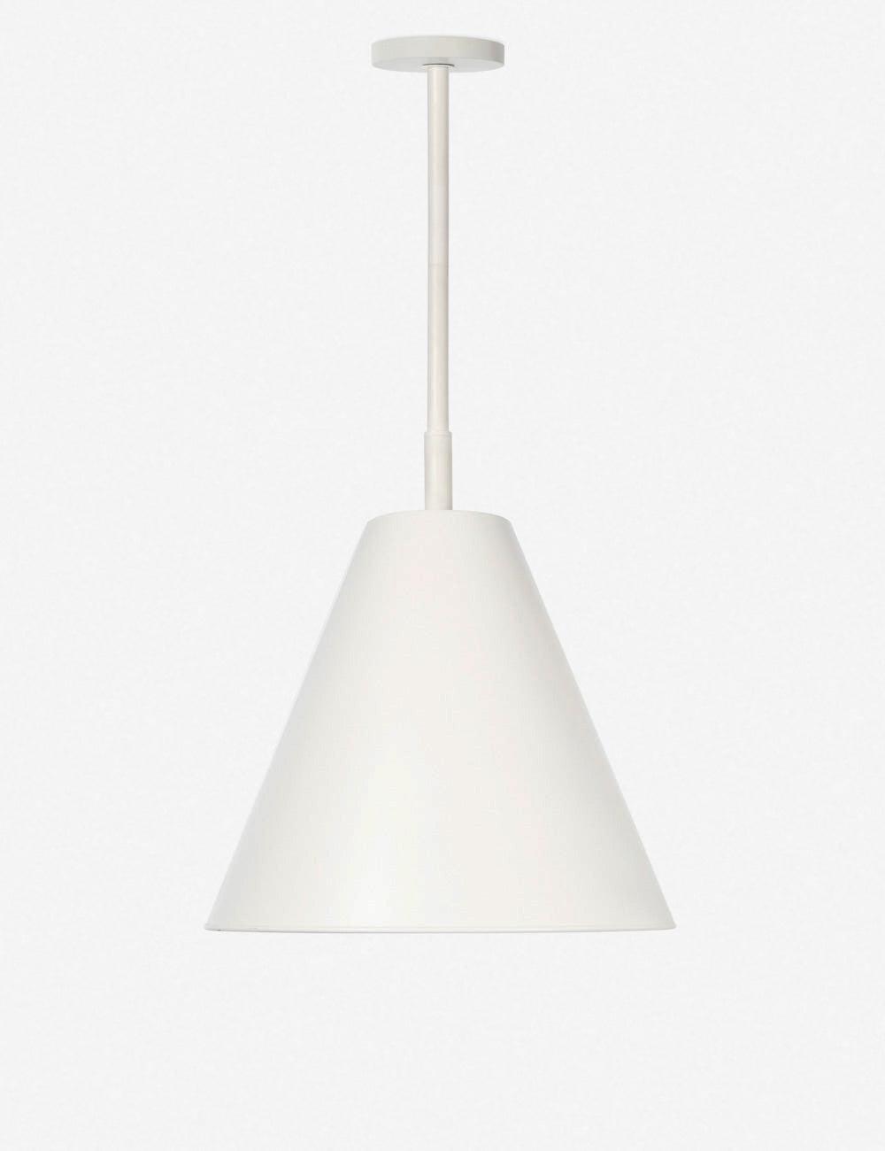 Elegant White Glass Outdoor Pendant Light - Minimalist Design