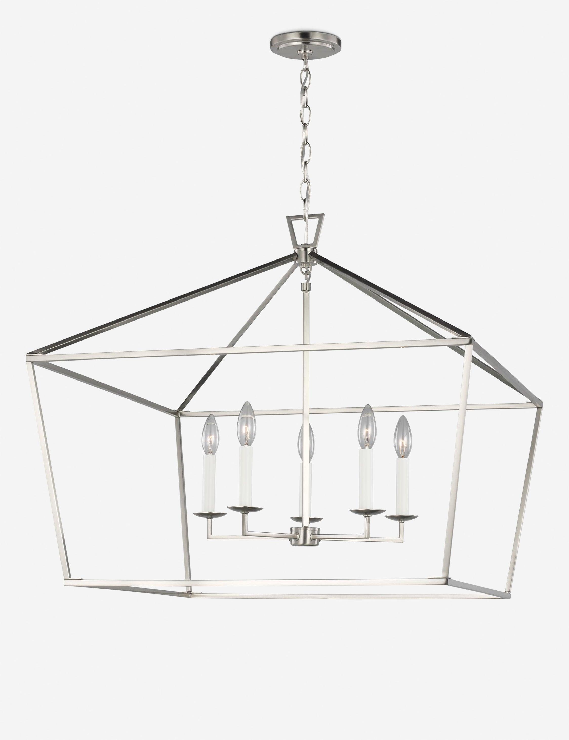 Gala Wide Pendant Light - Brushed Nickel / 28"W