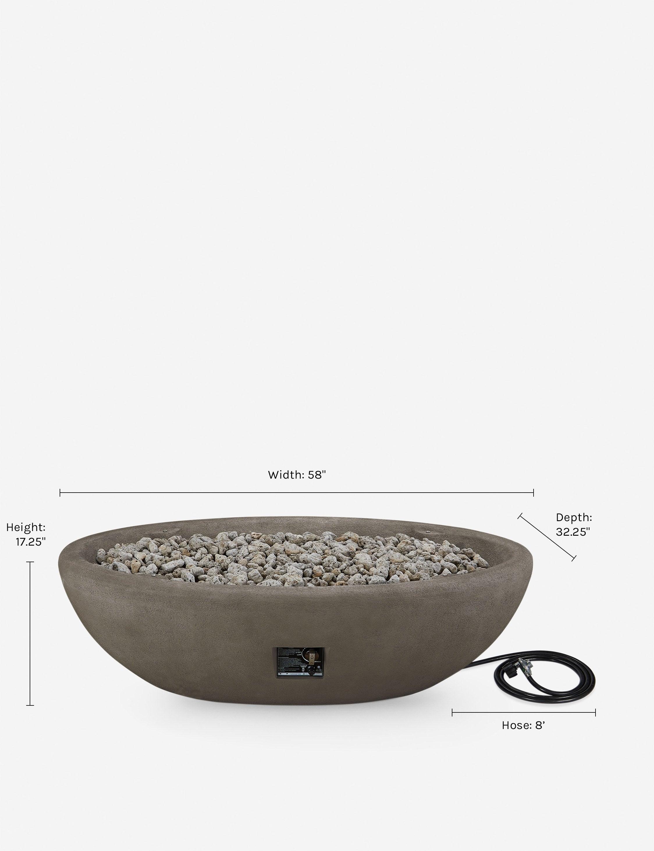 Fernanda Fire Bowl - Gray / Large Oval