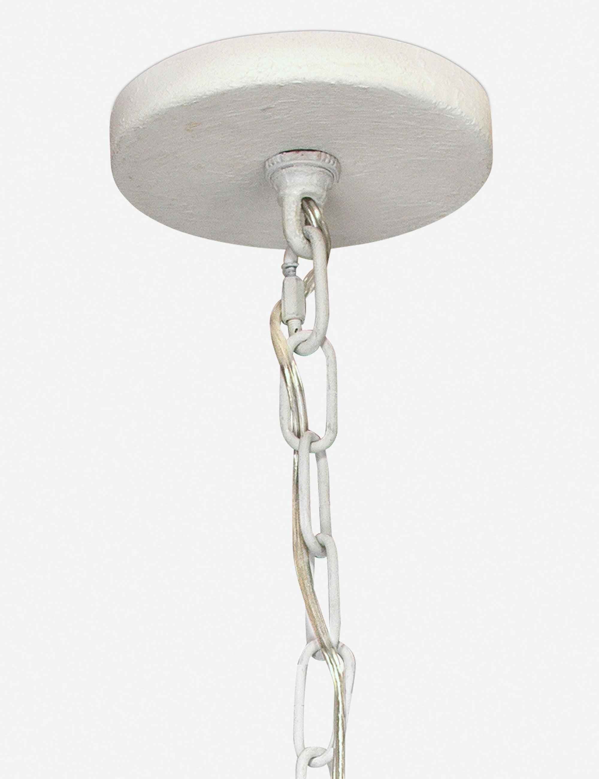 Jamie Young Park 8-Light White Gesso Modern Chandelier