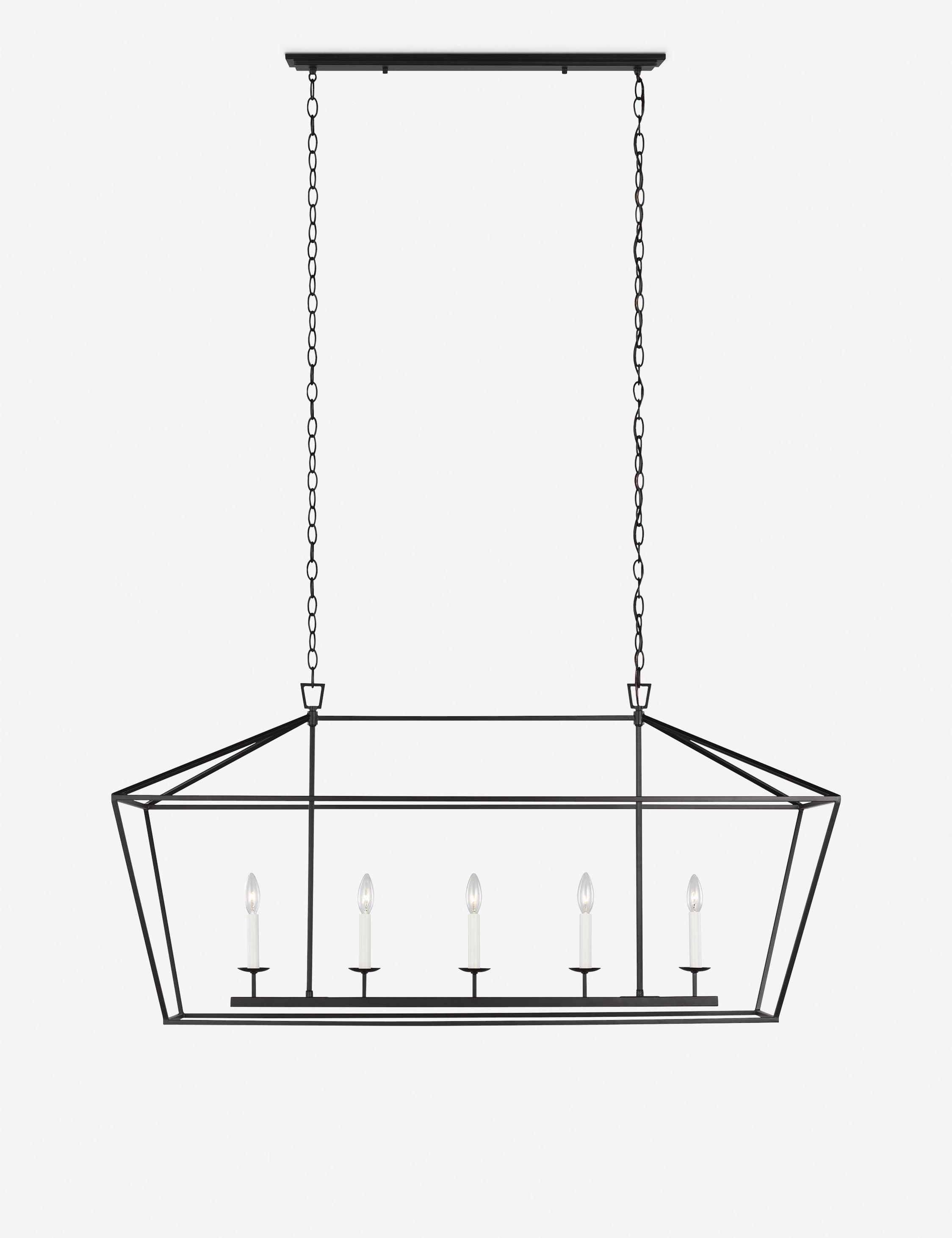 Gala Linear Chandelier - Black / 50"L