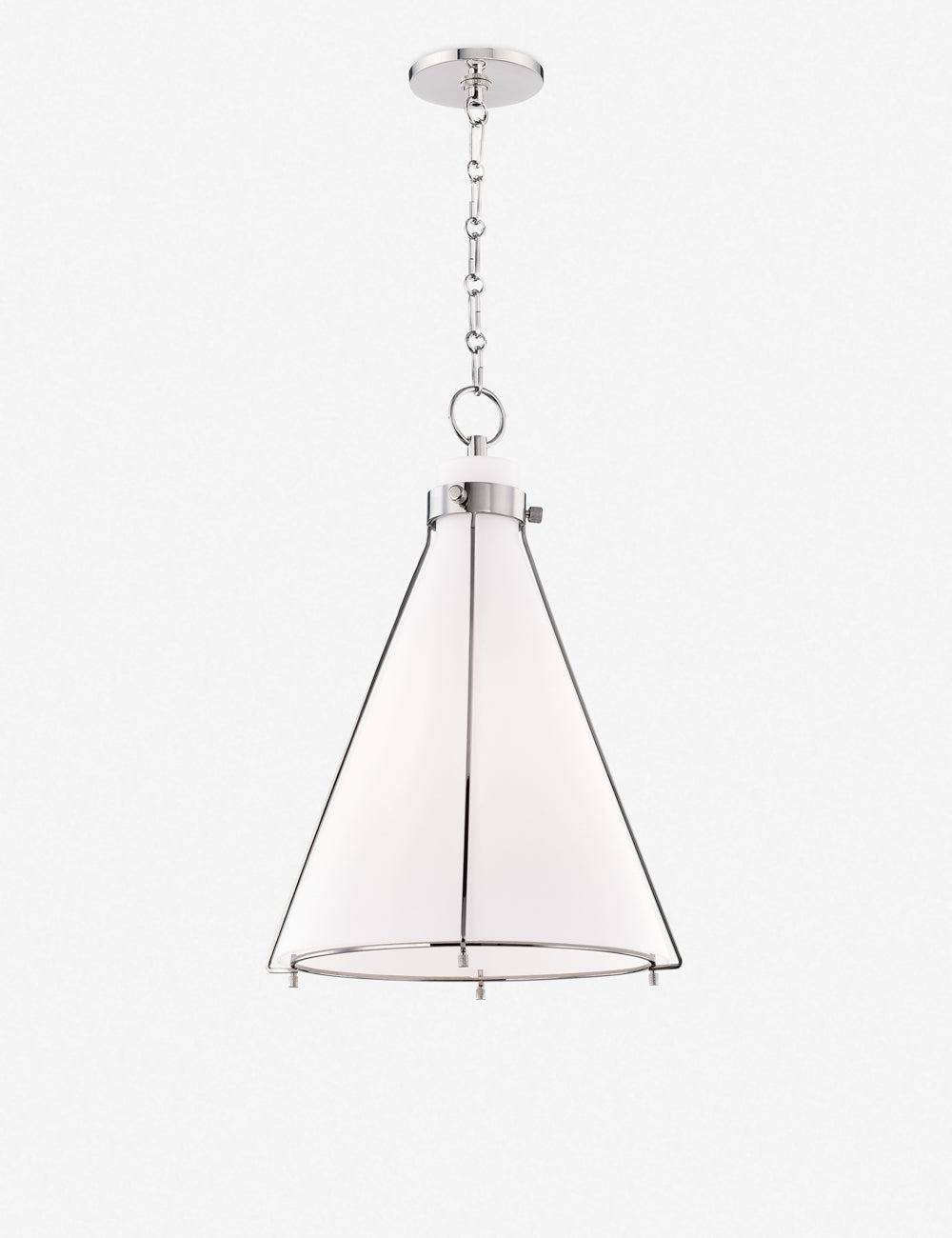 Sybil Pendant Light - Opal / Flared / Polished Nickel