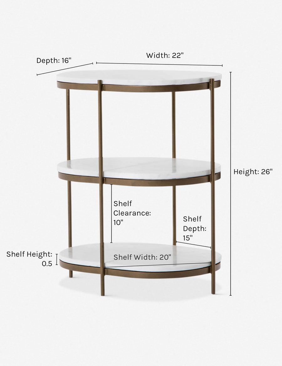 Kayleigh Nightstand - White Marble