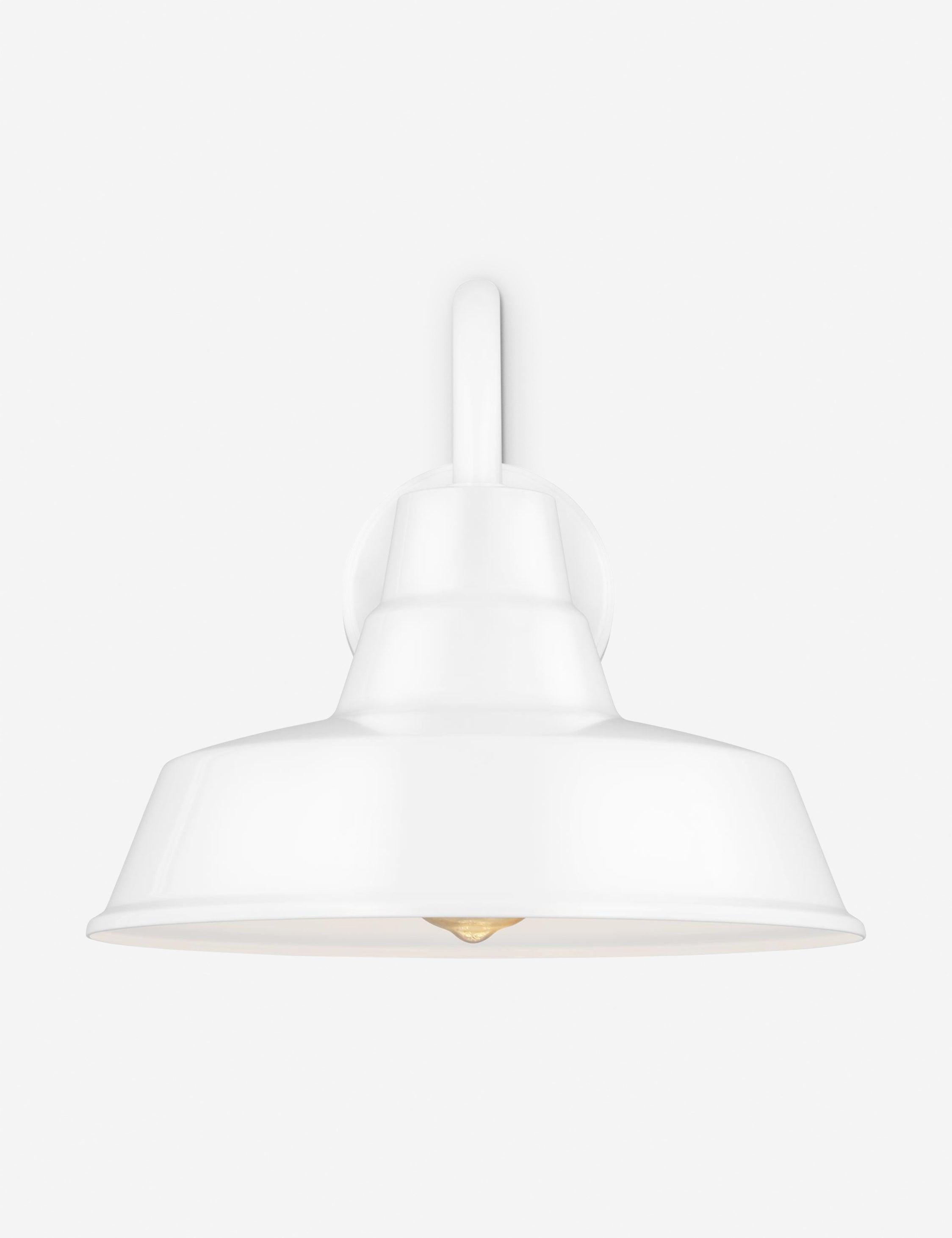 Fisher Outdoor Sconce - White / 12"Dia