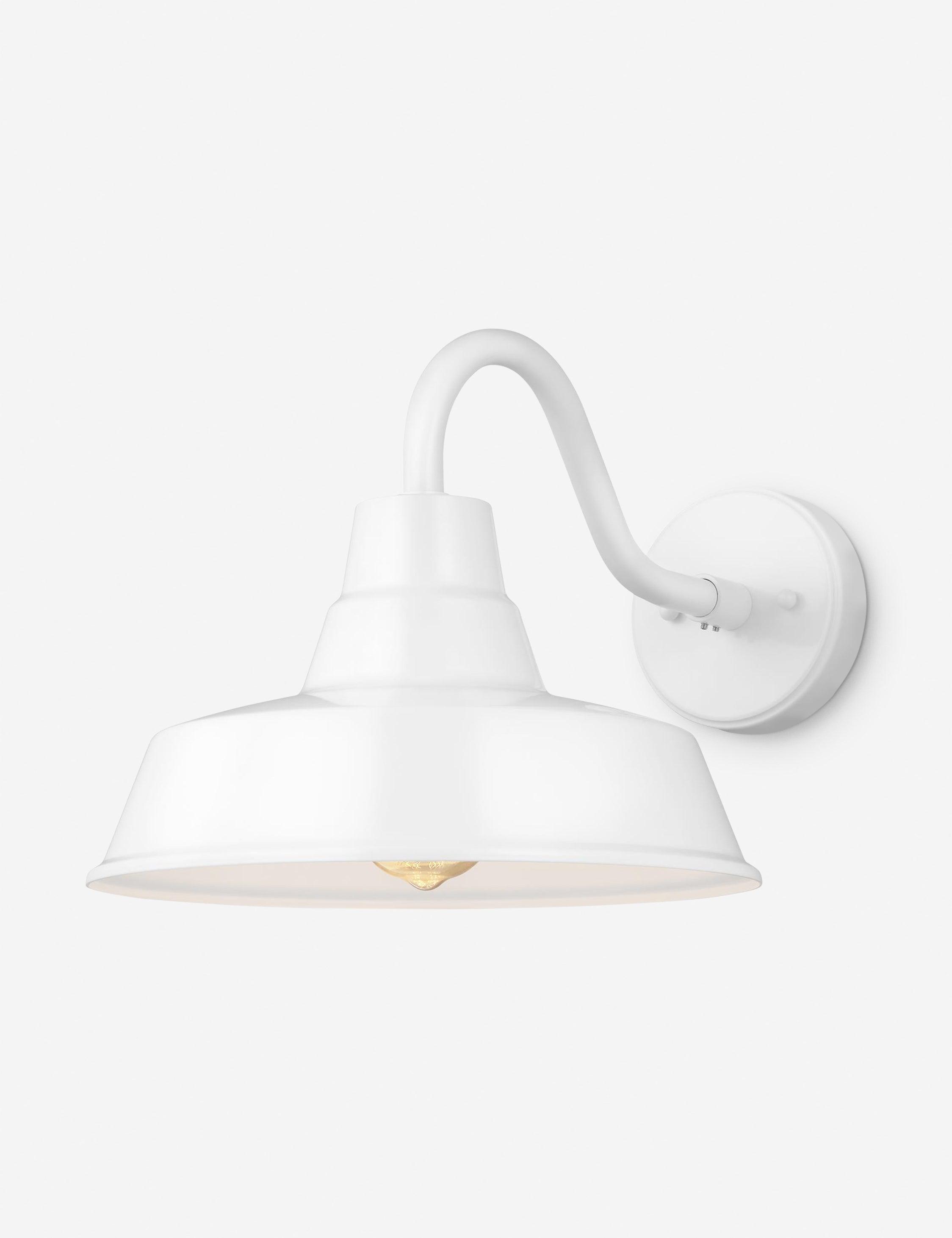 Fisher Outdoor Sconce - White / 12"Dia