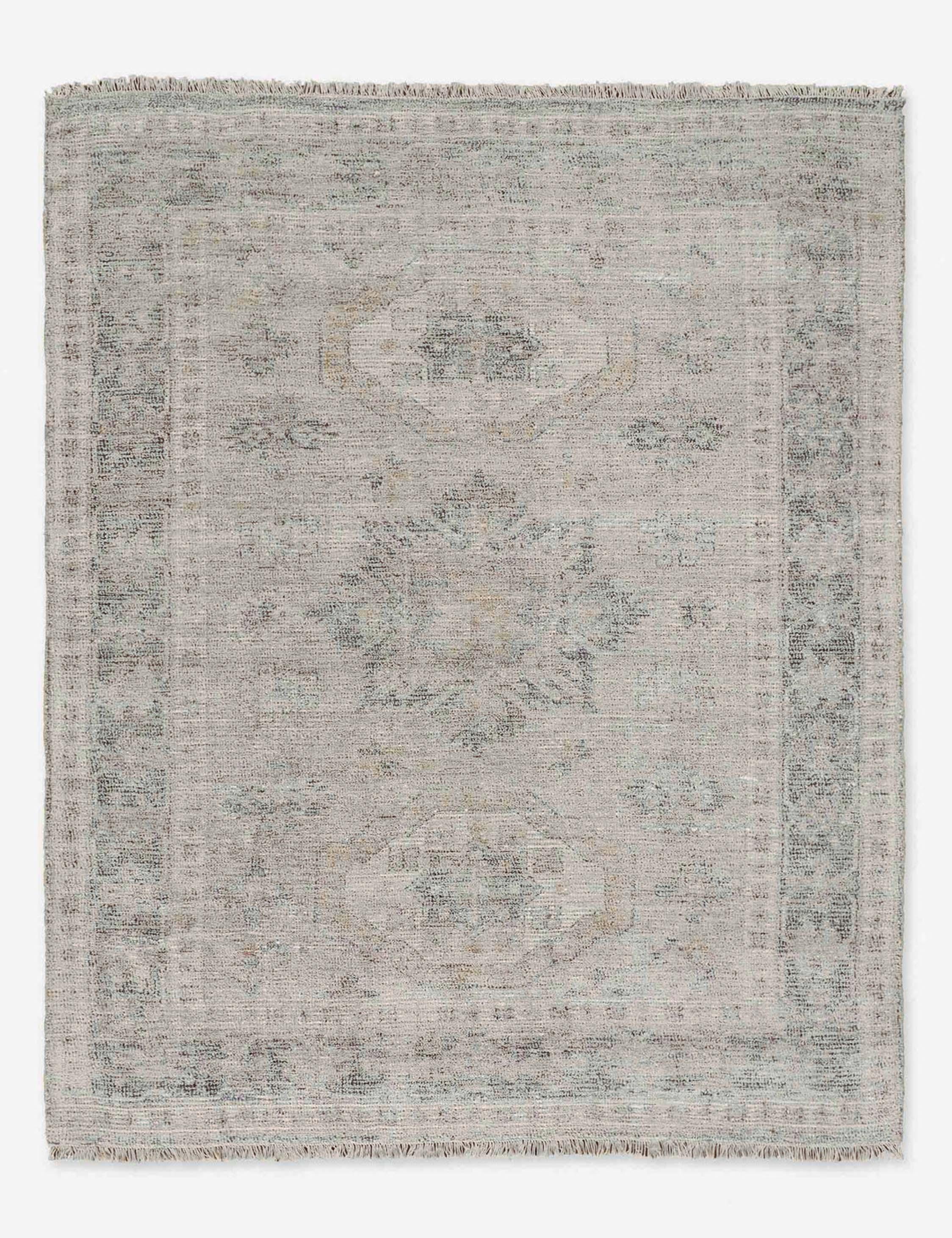 Elysian Warm Gray and Blue Hand-Tufted Wool Area Rug, 10' x 14'