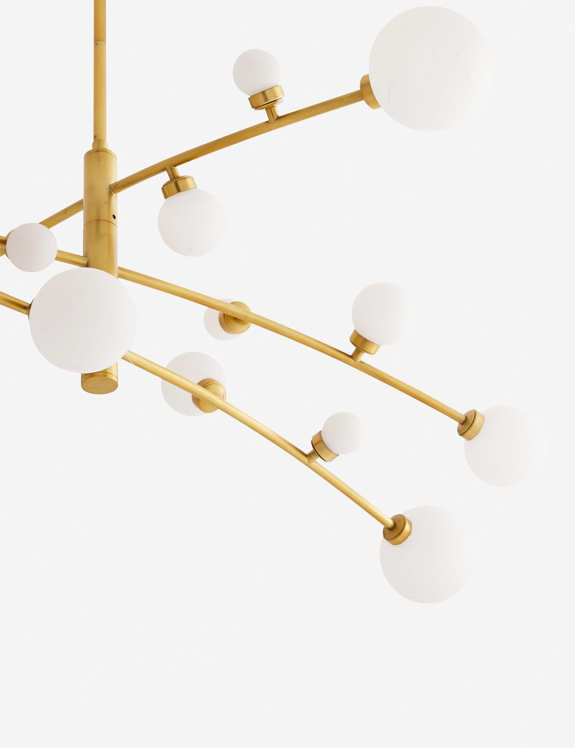 Maser Chandelier by Arteriors - Antique Brass / 45" Dia