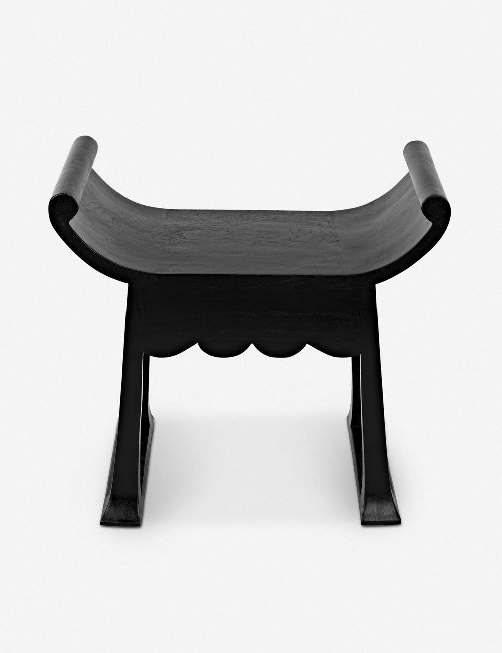 Mortimer Round Wood and Metal Side Table in Sleek Black