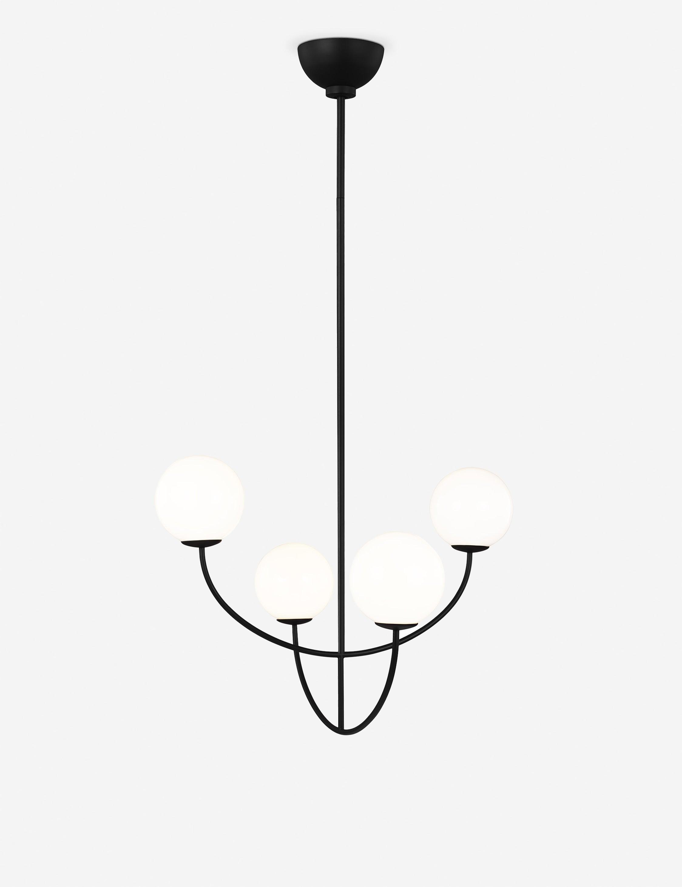 Elegant Galassia Midnight Black 30" Modern Chandelier