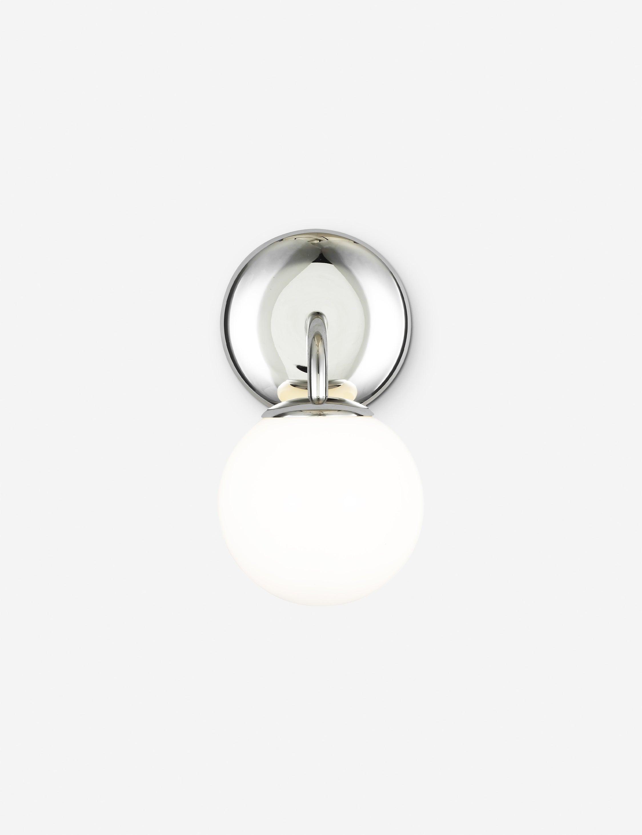 Elegant Swanlike 10" Dimmable Nickel Vanity Light