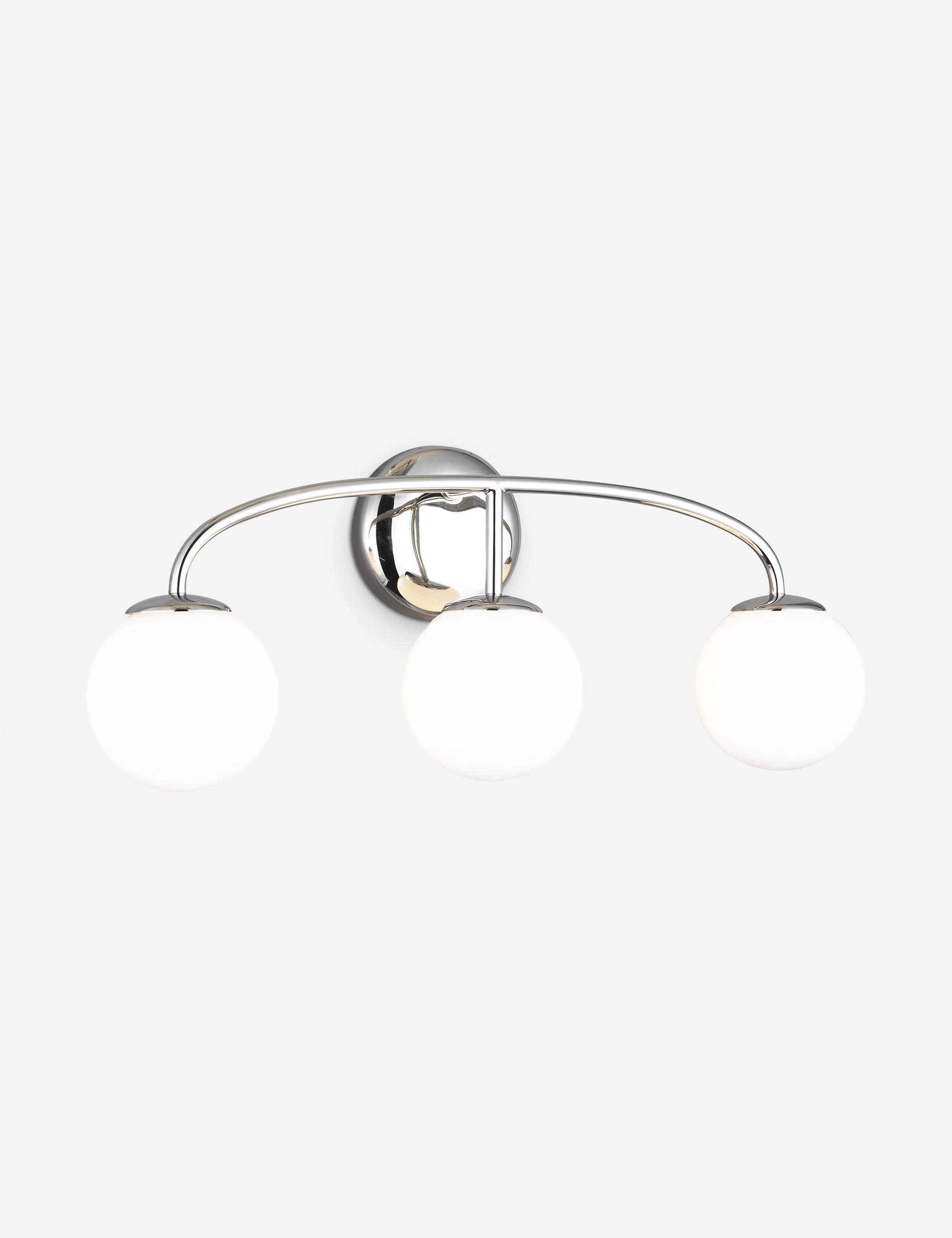 Galassia Elegance 23" Polished Nickel 3-Light Vanity Sconce