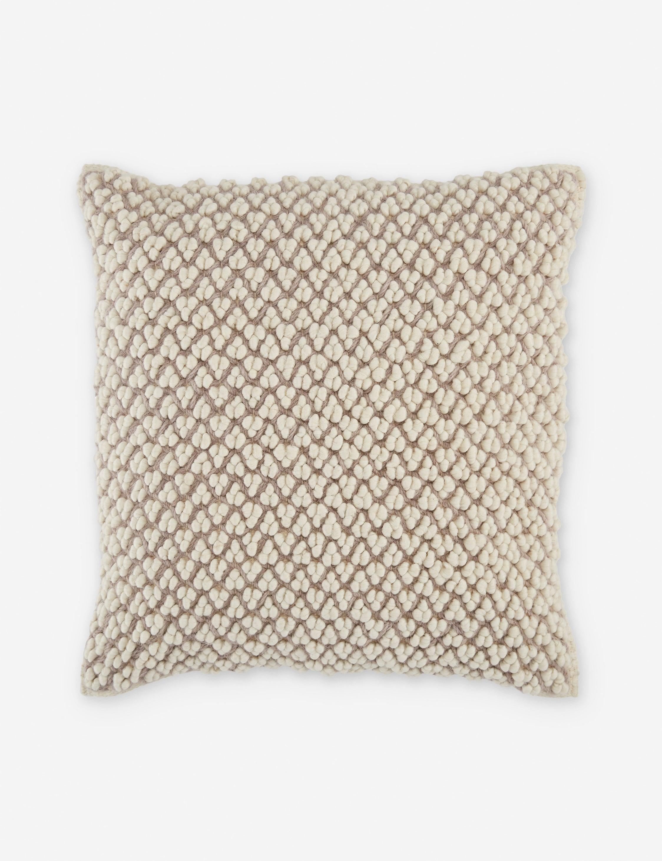 Luan Pillow - Taupe and Ivory / Polyester