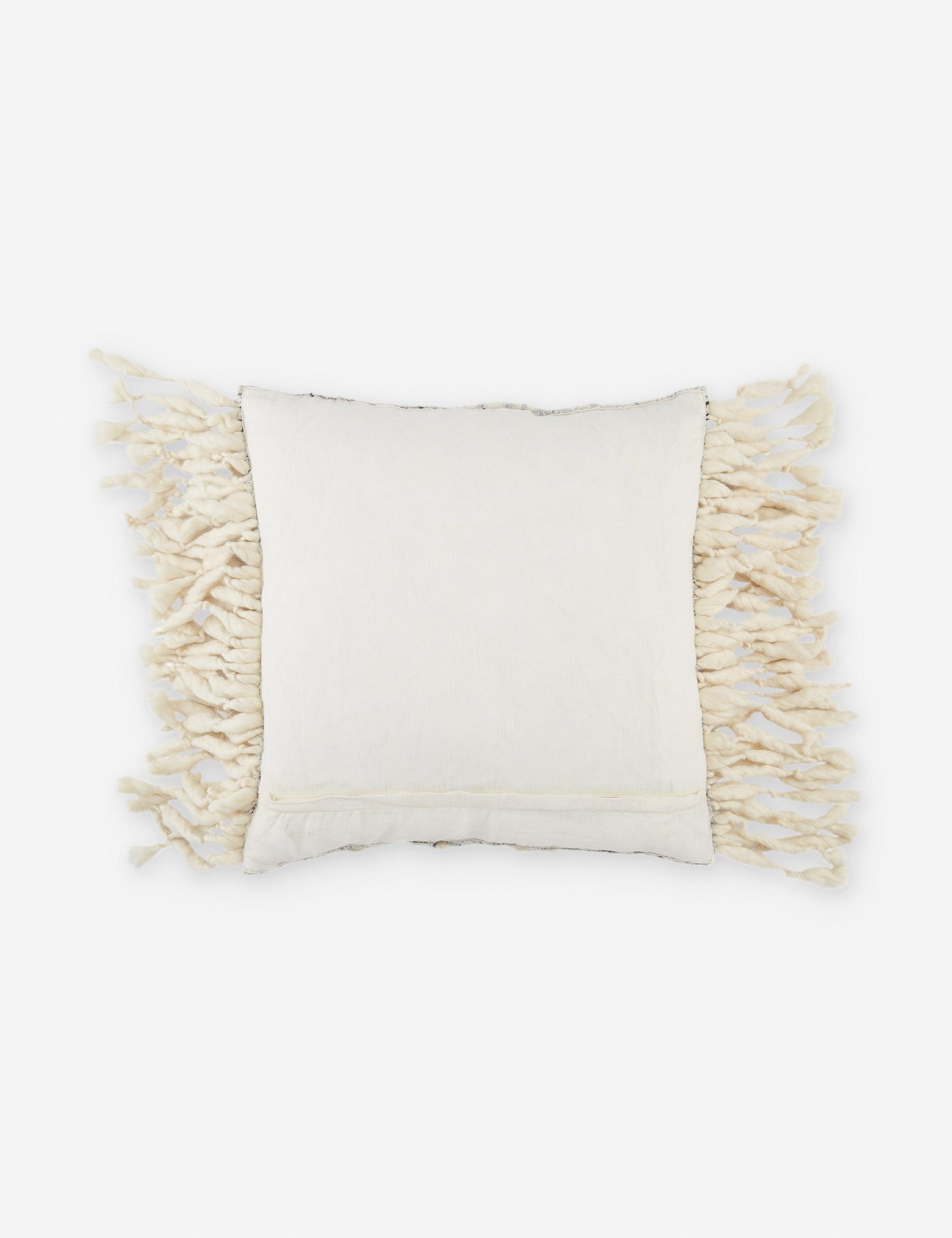 Morley Pillow - Ivory and Gray / Polyester
