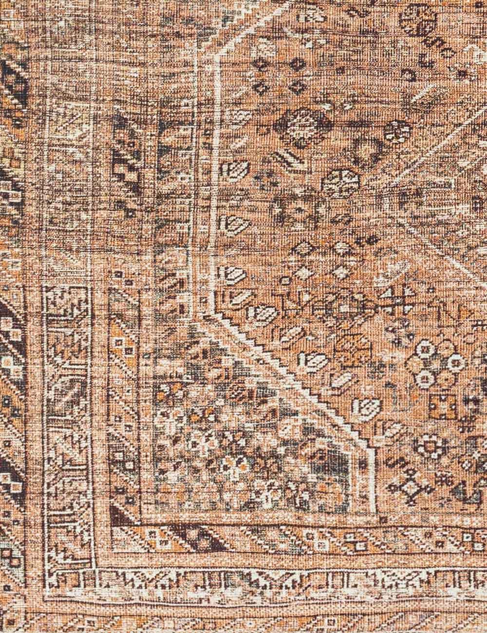 Cade Washable Rug - Orange / 2' x 2'11"
