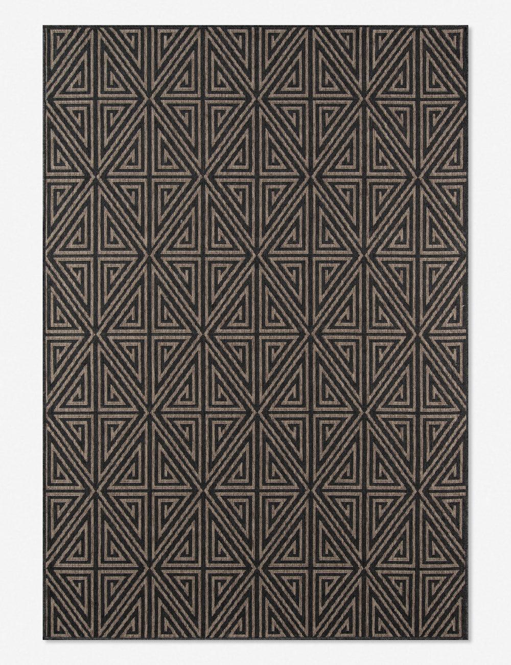 Baja Charcoal Diamond 2'3" x 4'6" Synthetic Rectangular Rug