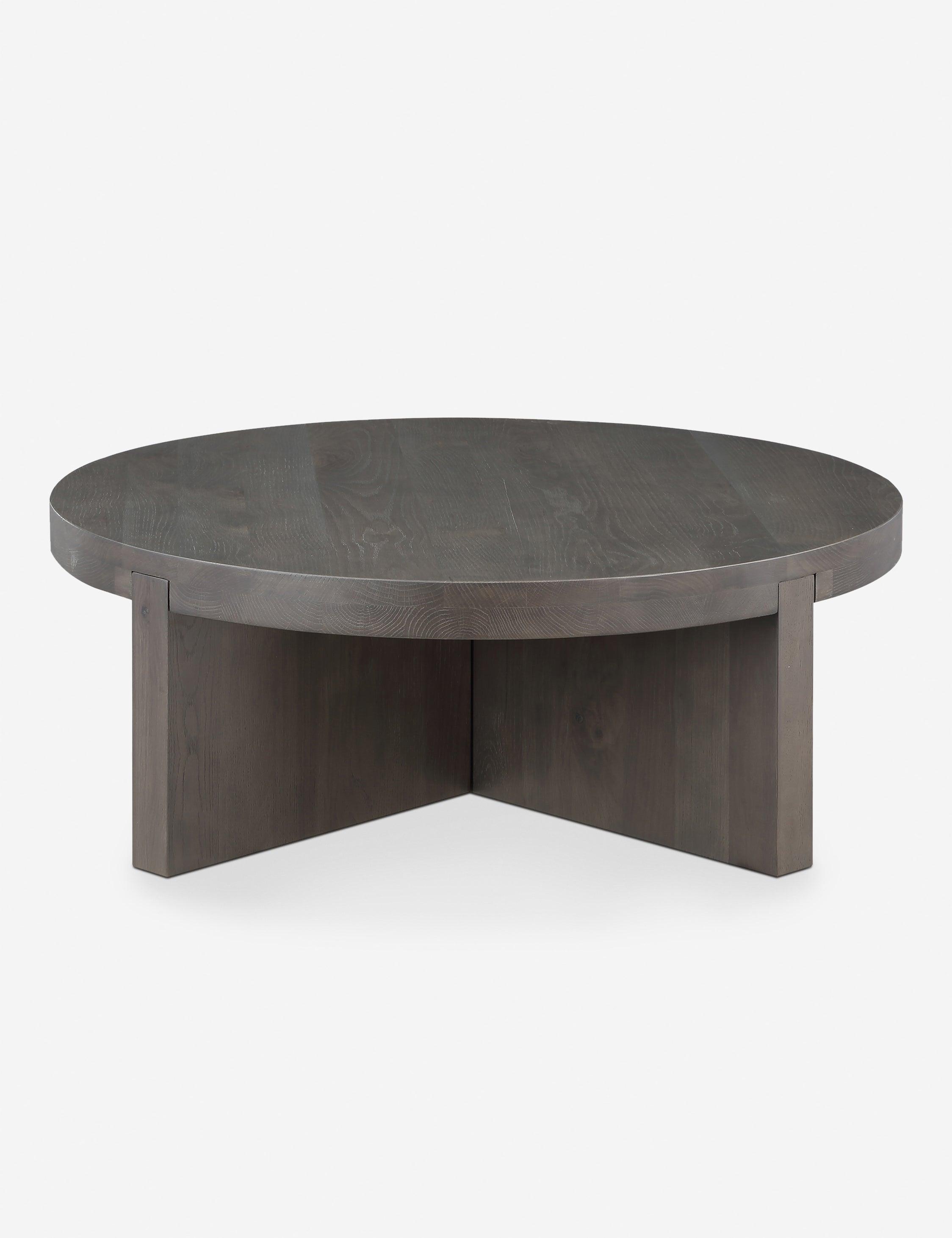 Folke 38'' Dark Brown Oak Round Coffee Table