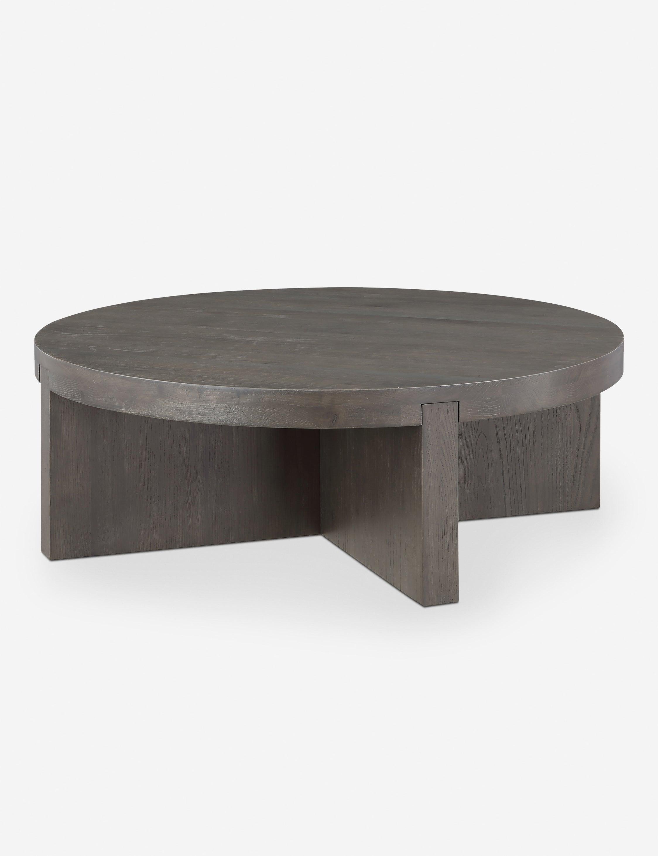 Folke 38'' Dark Brown Oak Round Coffee Table