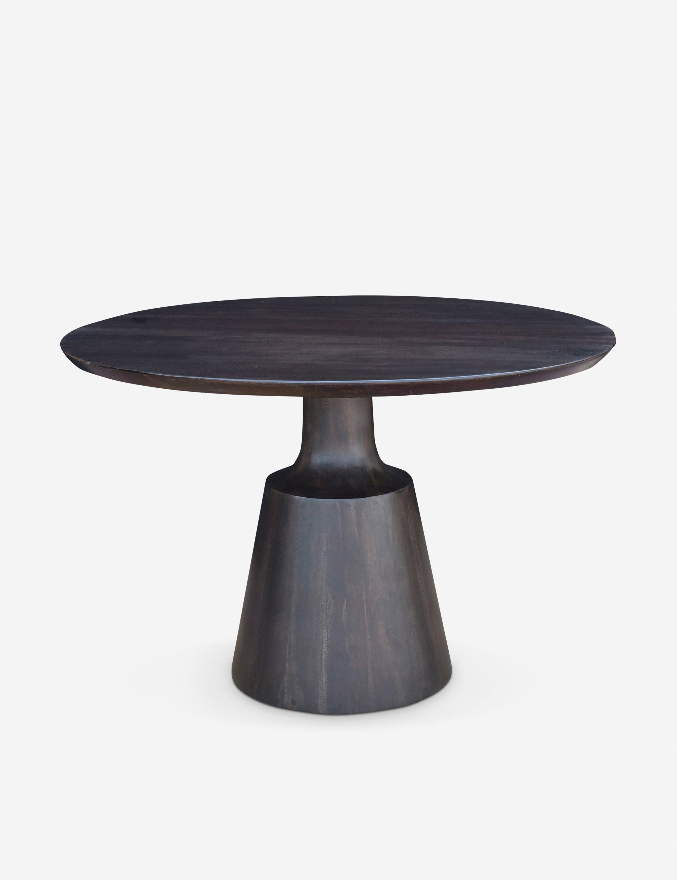 Contemporary Belize 46'' Dark Brown Solid Sheesham Round Dining Table