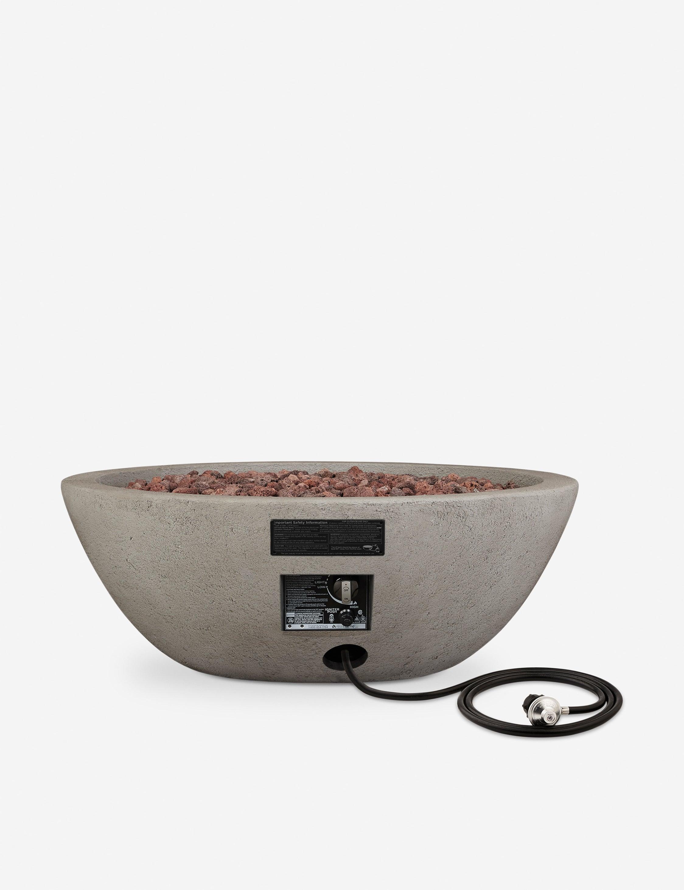 Fernanda Fire Bowl - Gray / Round