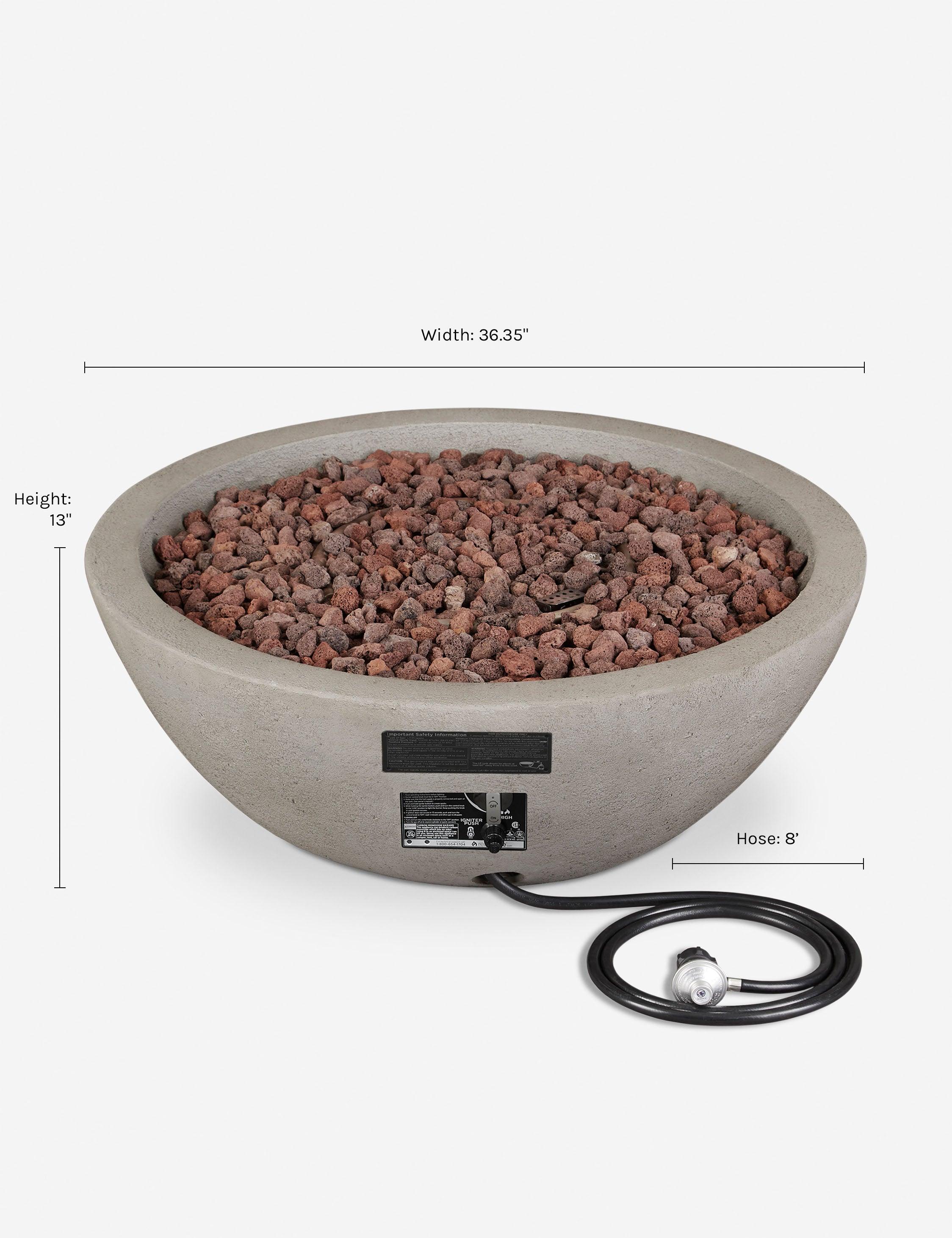 Fernanda Fire Bowl - Gray / Round