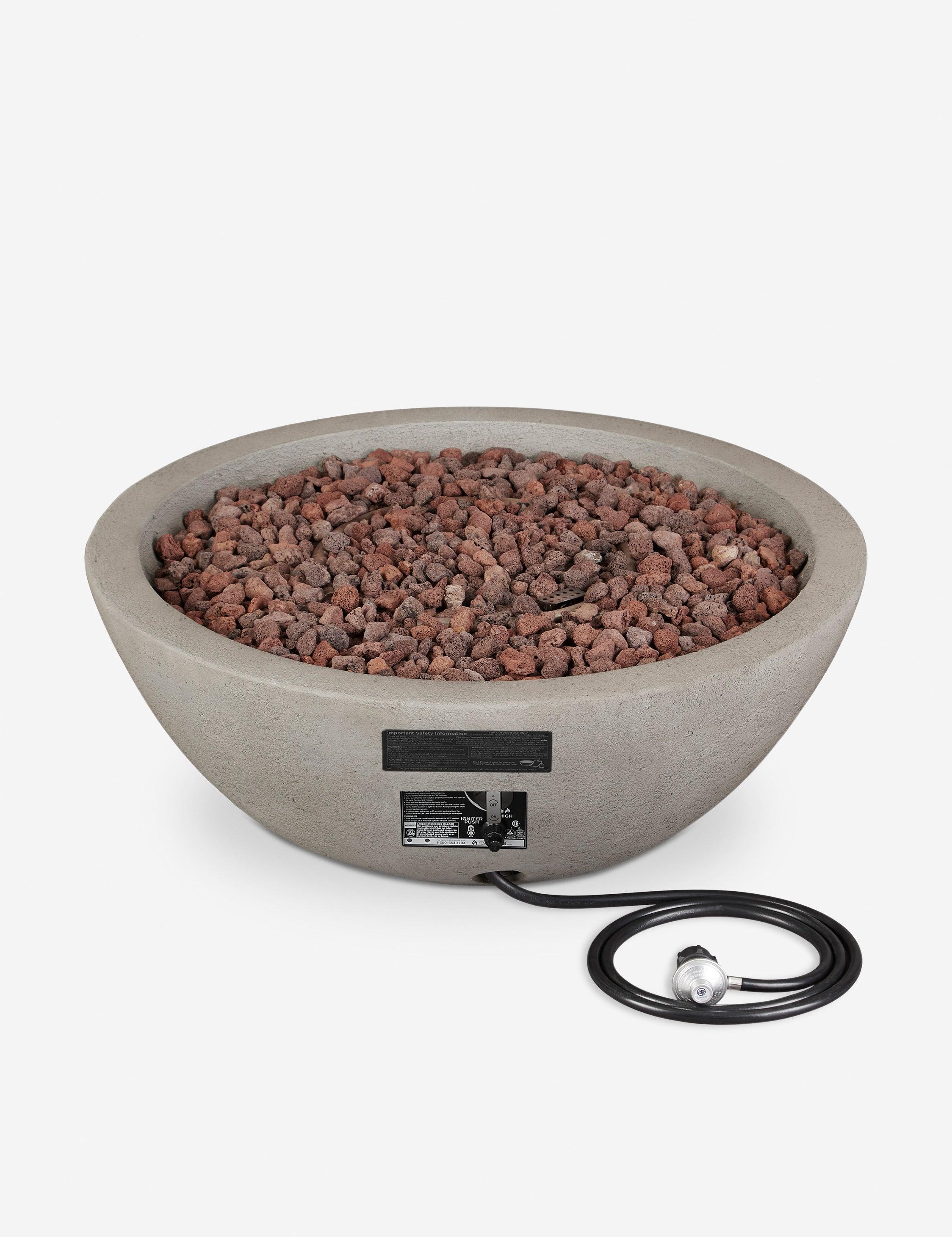 Fernanda Fire Bowl - Gray / Round