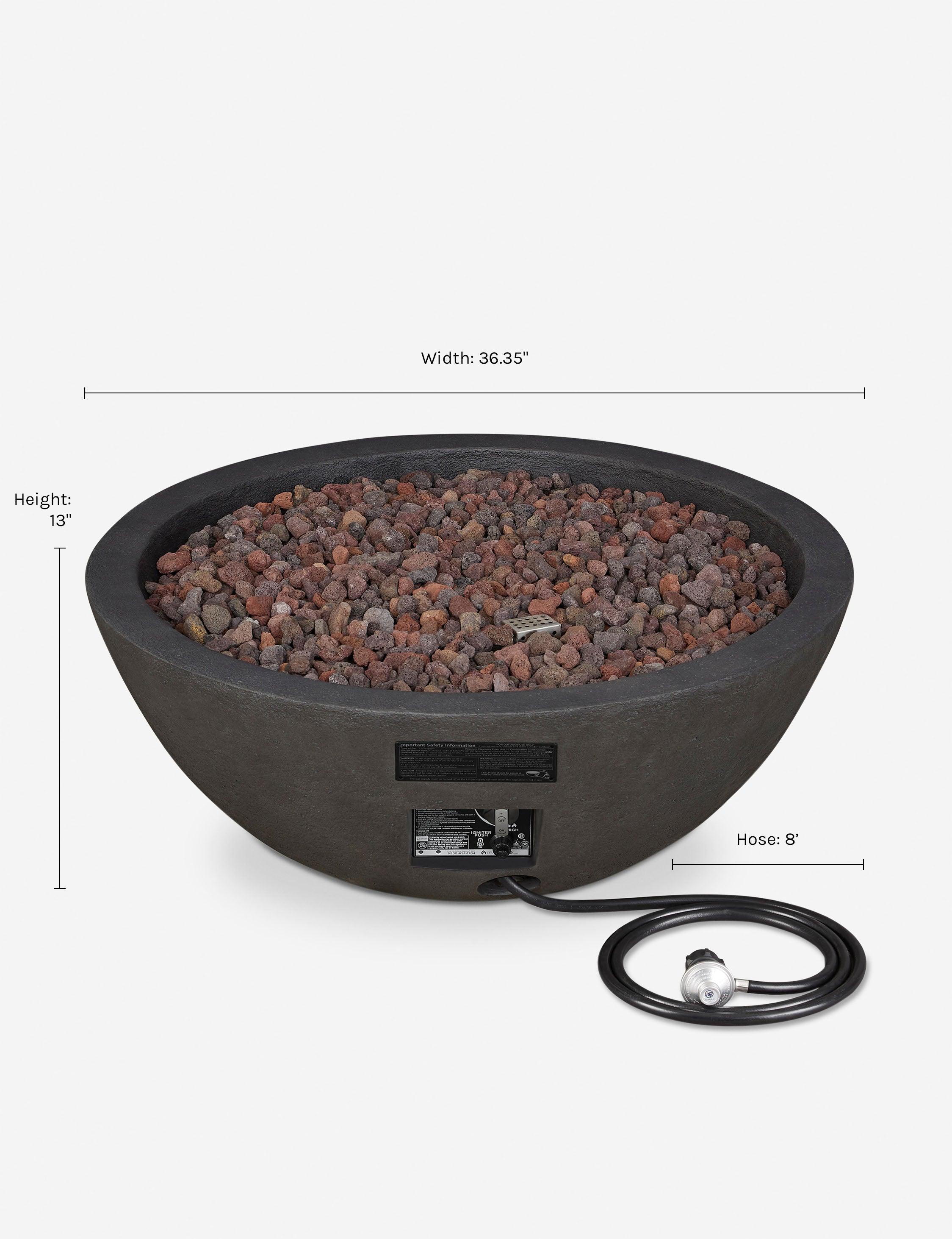 Fernanda Fire Bowl - Shale / Round