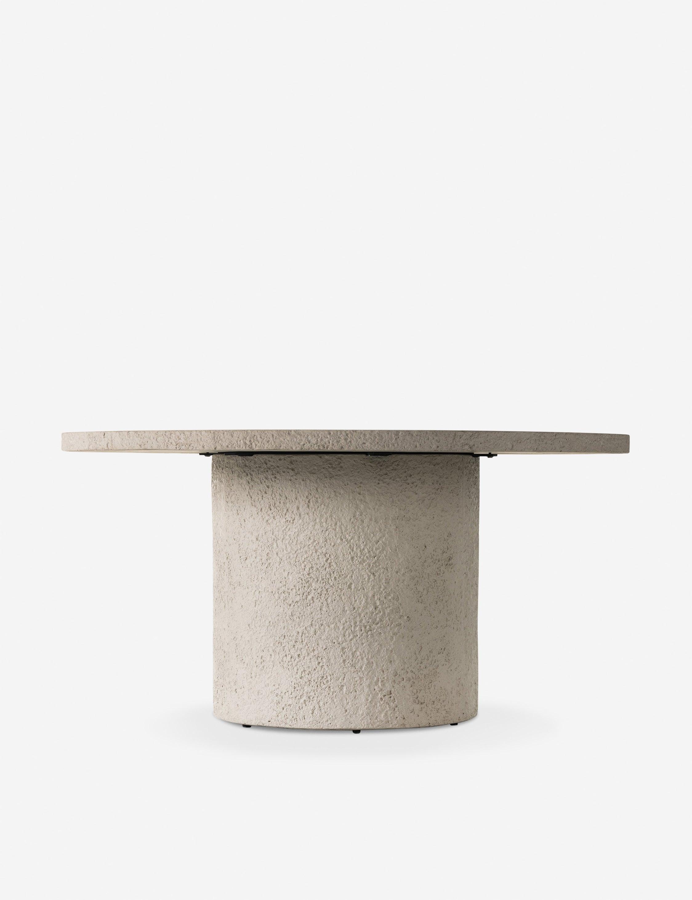 Charlize 60" White Contemporary Round Concrete Dining Table