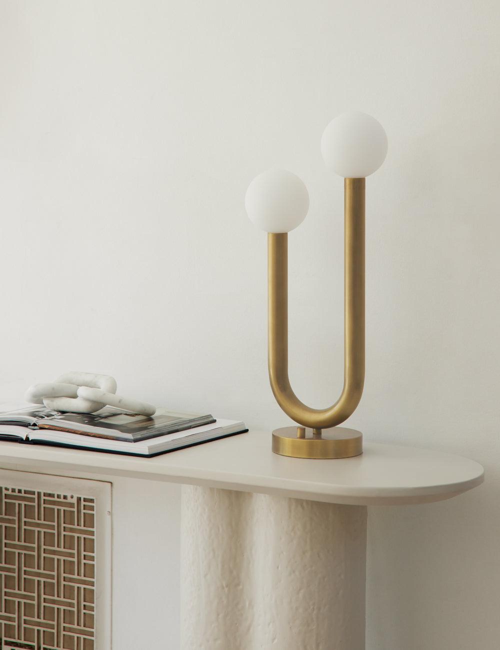 Happy Table Lamp by Regina Andrew - Natural Brass