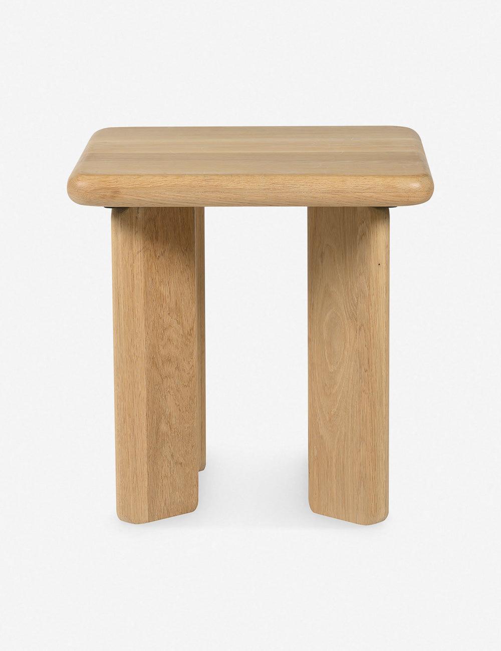 Laurel Chunky Natural Oak 18" Stool/Side Table