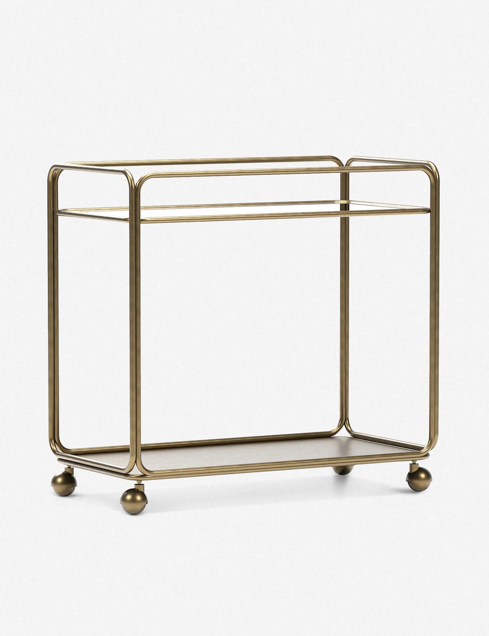 Nathalie Bar Cart - Brass