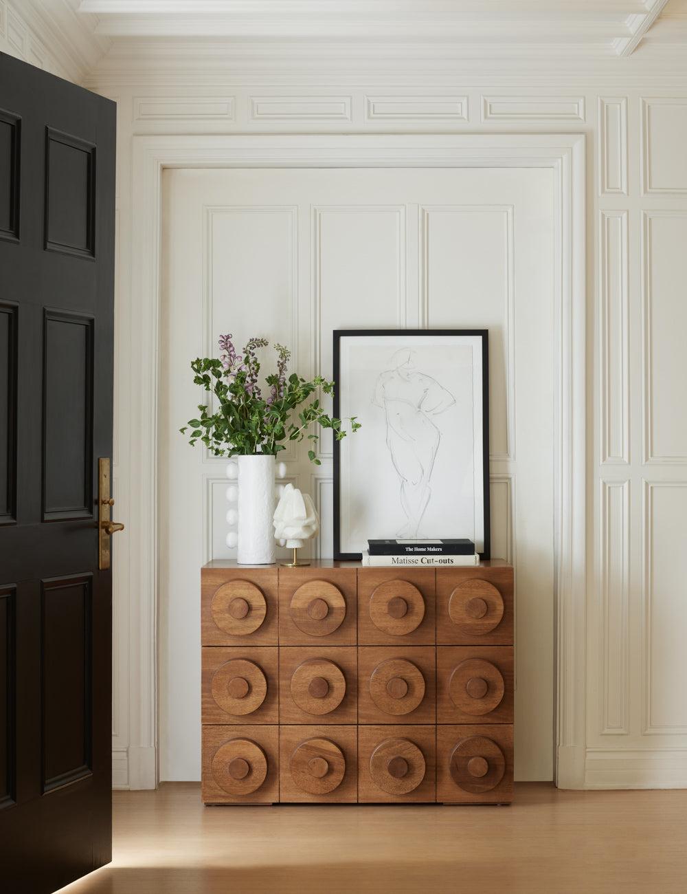 Scandinavian Noir 3-Drawer Sideboard in Dark Walnut