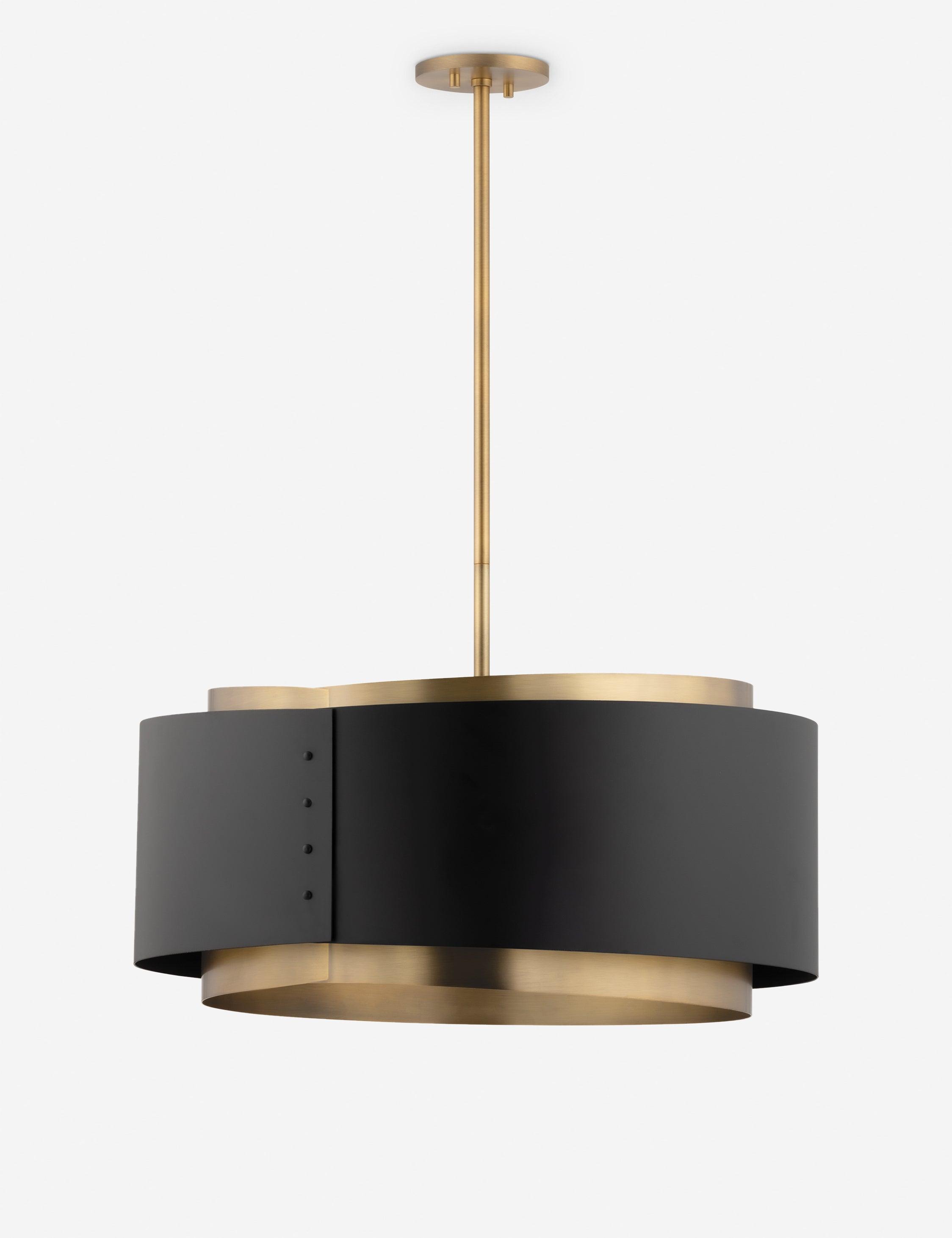 Roux Pendant Light by Colin King x Troy Lighting - Brass and Black / 25" Dia