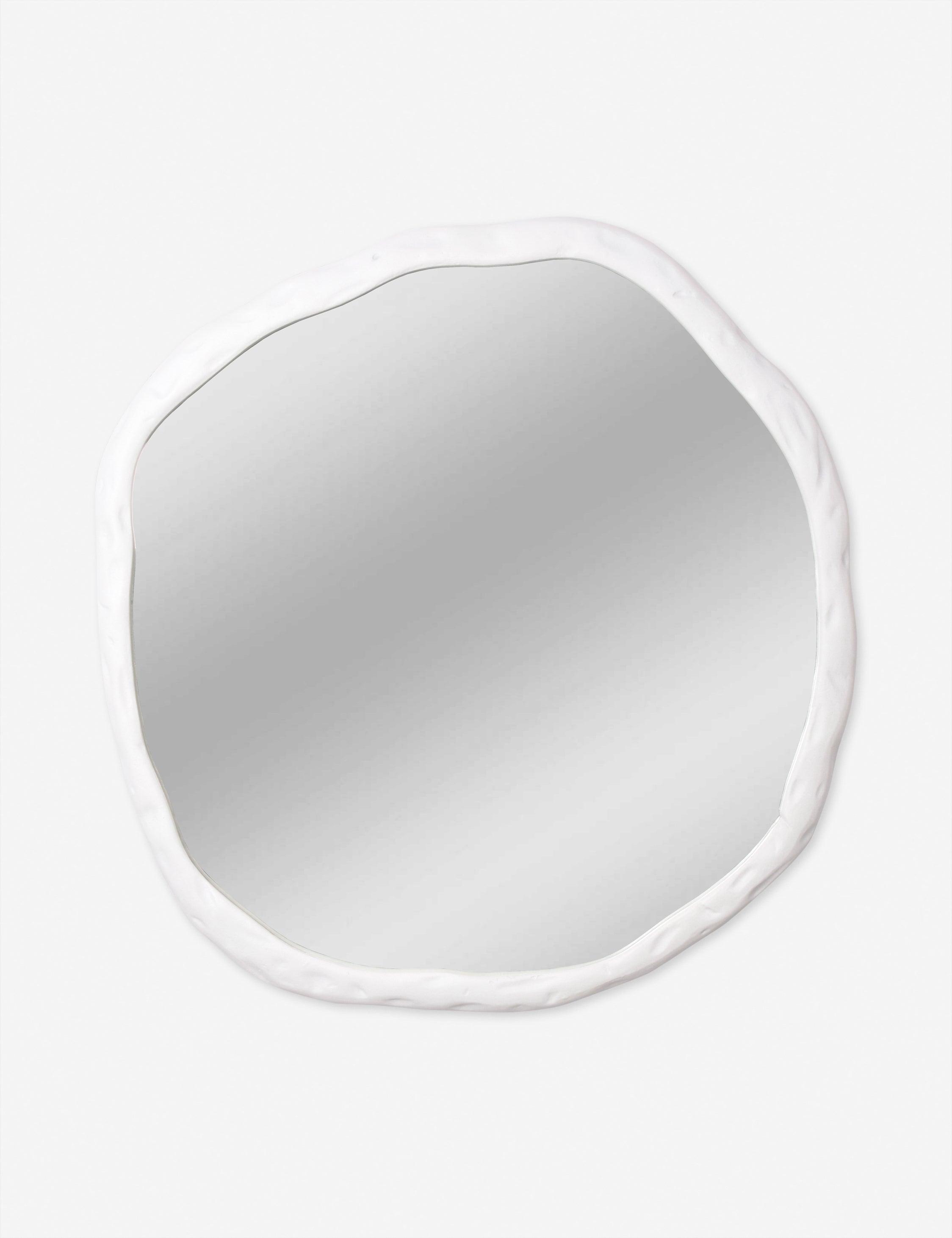 Rogelio Round Mirror - Small / White
