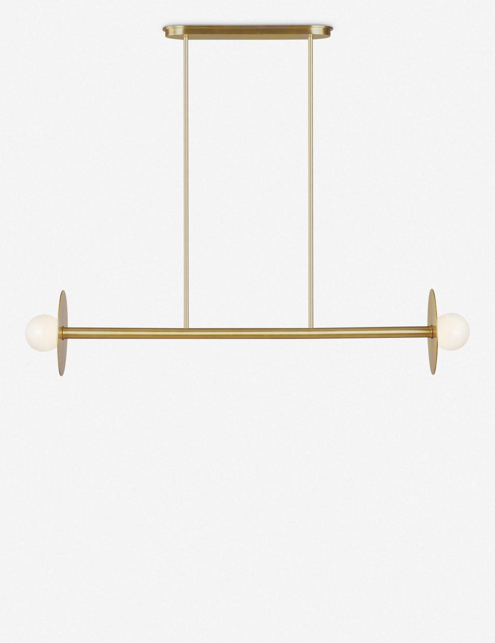 Nodes Medium Linear Chandelier by Kelly Wearstler - Burnished Brass