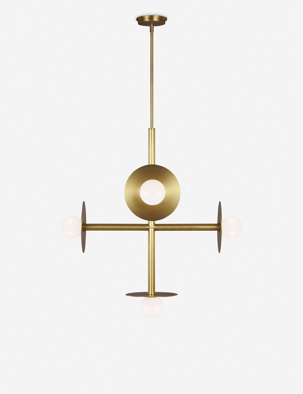 Nodes Large Chandelier by Kelly Wearstler - Burnished Brass