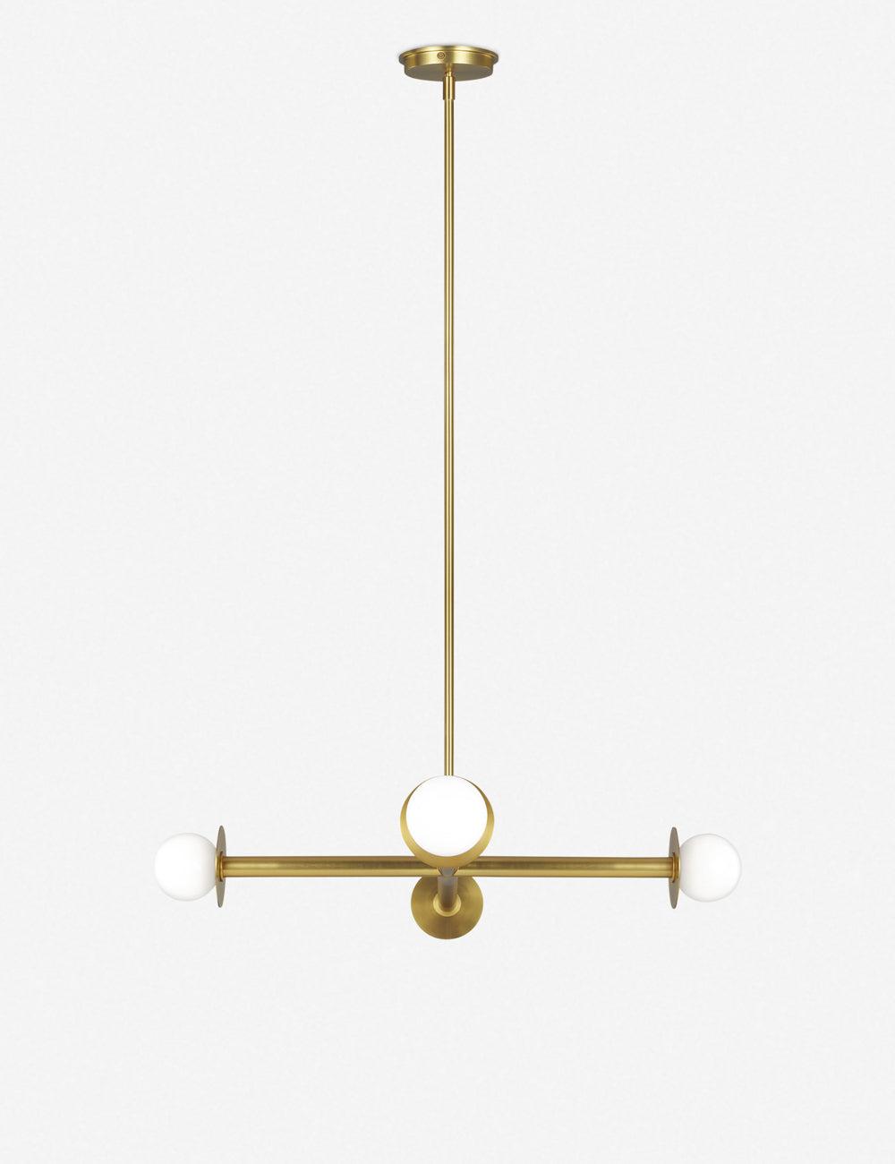 Nodes Wide Chandelier by Kelly Wearstler - Burnished Brass