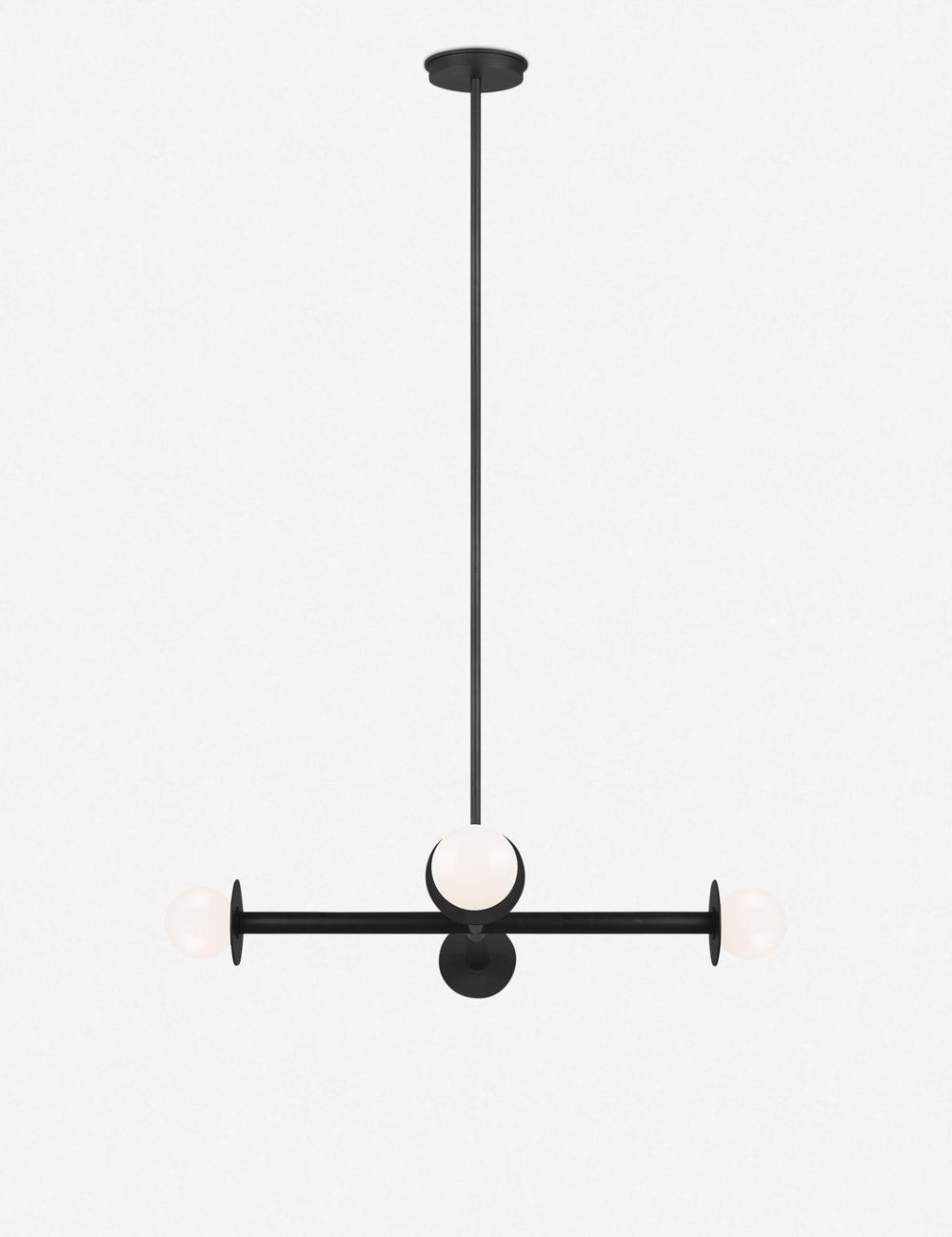 Nodes Wide Chandelier by Kelly Wearstler - Black