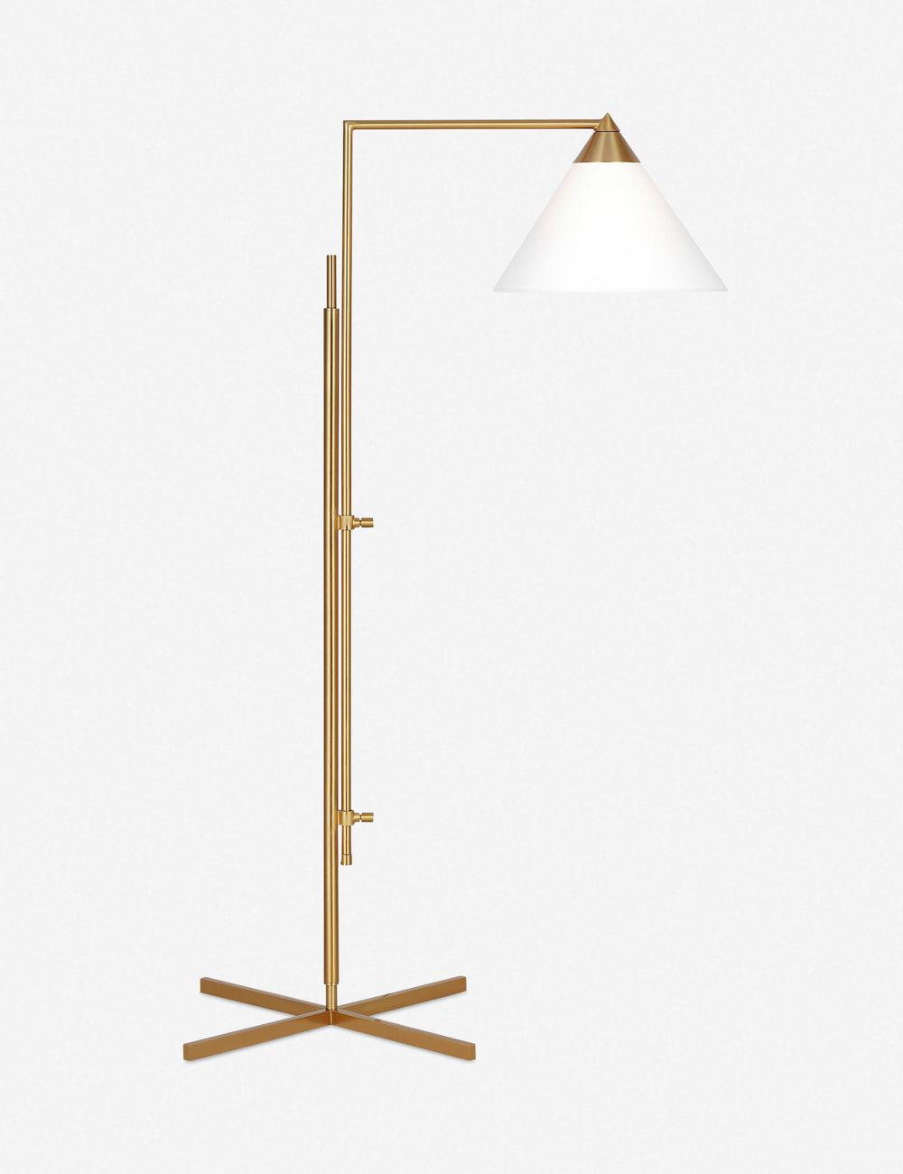 Franklin Adjustable Task Floor Lamp in Burnished Brass