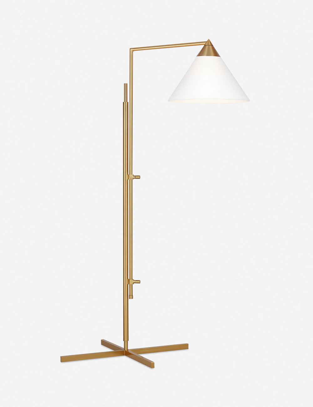 Franklin Adjustable Task Floor Lamp in Burnished Brass