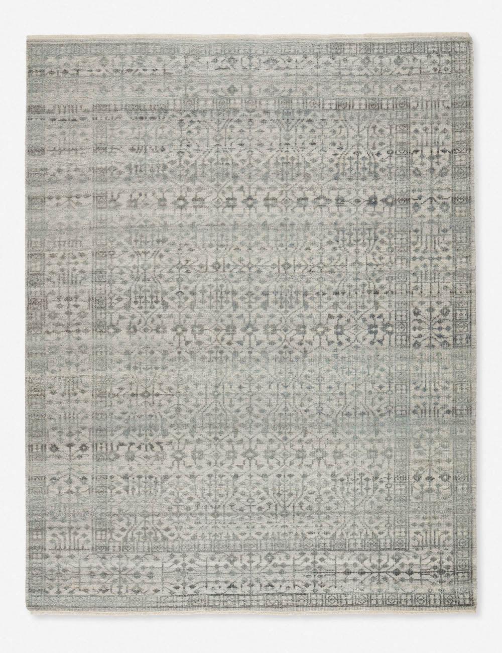 Ottoline Tonal Gray 10' x 14' Hand-Knotted Wool-Viscose Rug