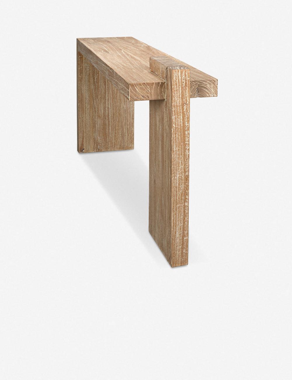 Distressed Mindi 62" Rustic Metal and Wood Console Table
