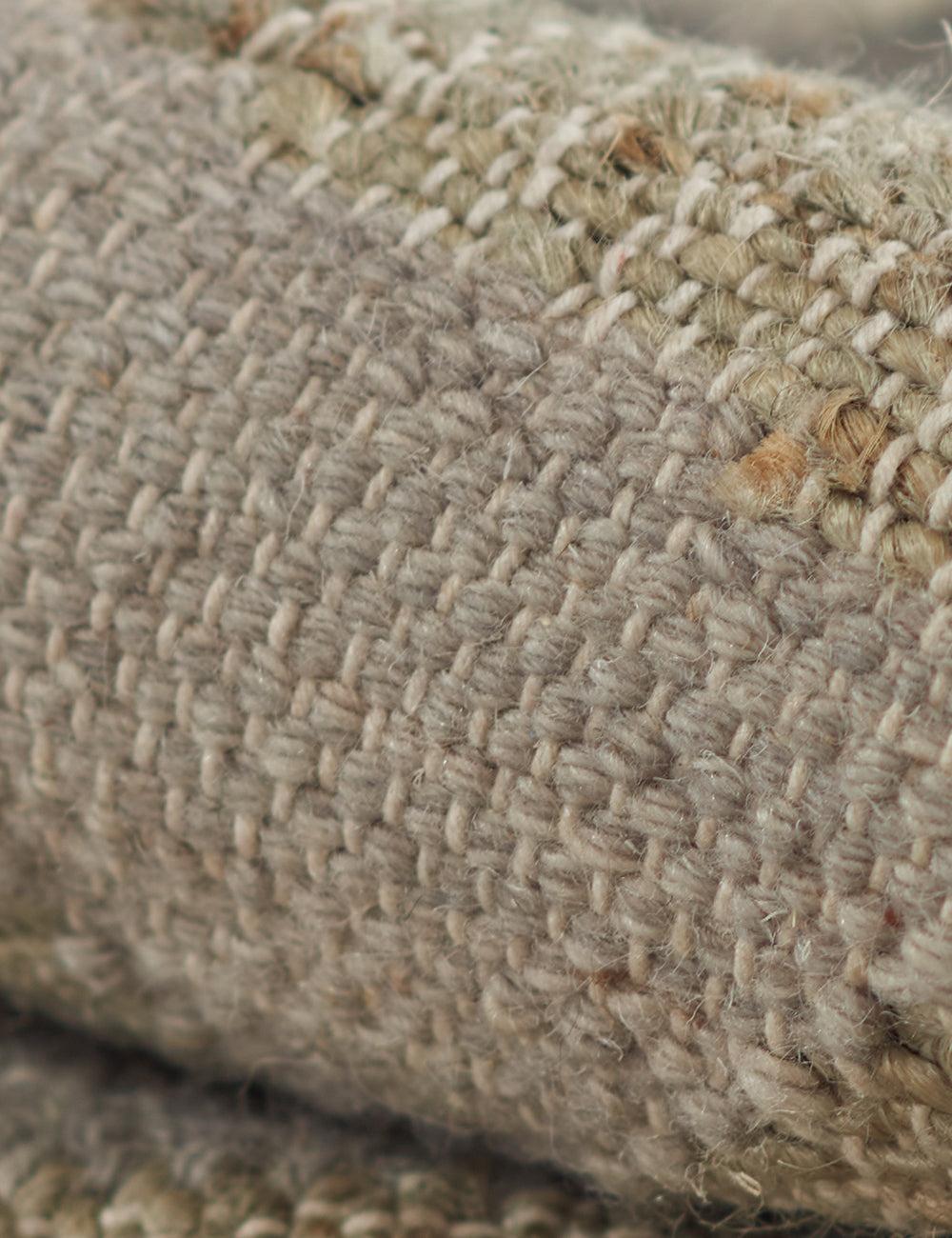 Artisan Silver-Tone Geometric Wool-Viscose 3'x5' Handwoven Rug