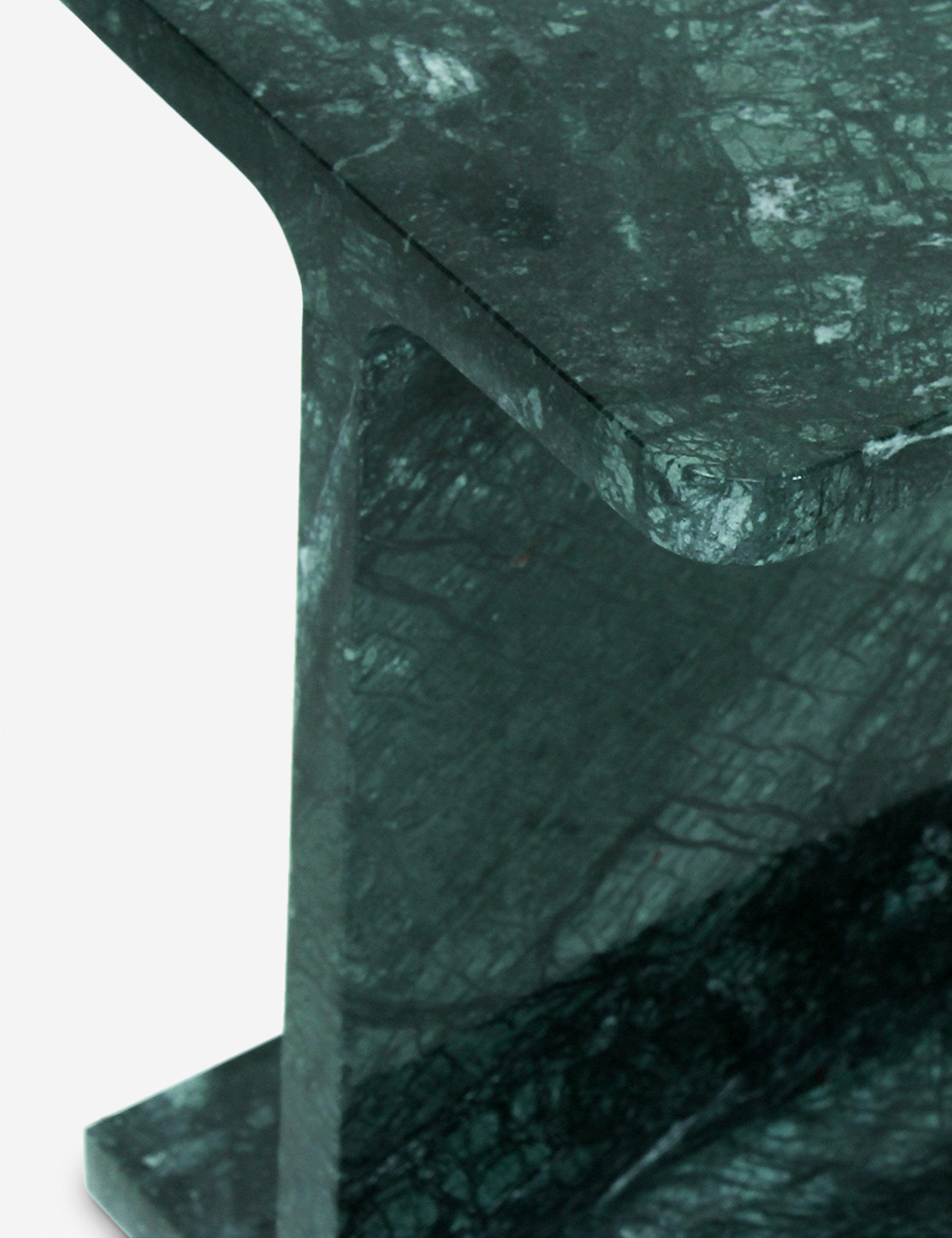 Acadia Side Table - Green Marble