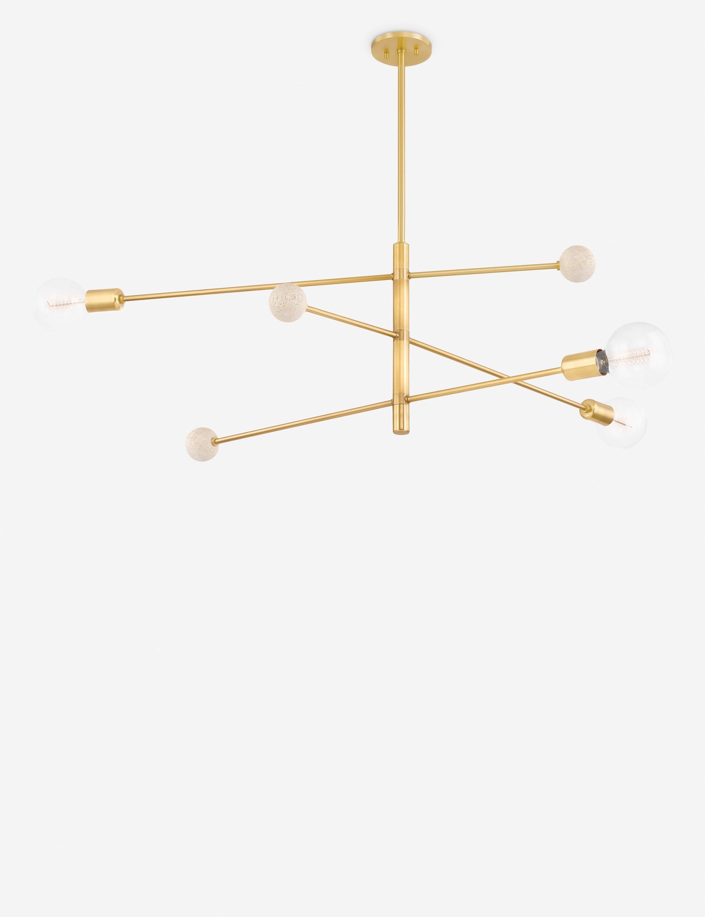 Slater Aged Brass 3-Light Sputnik Chandelier