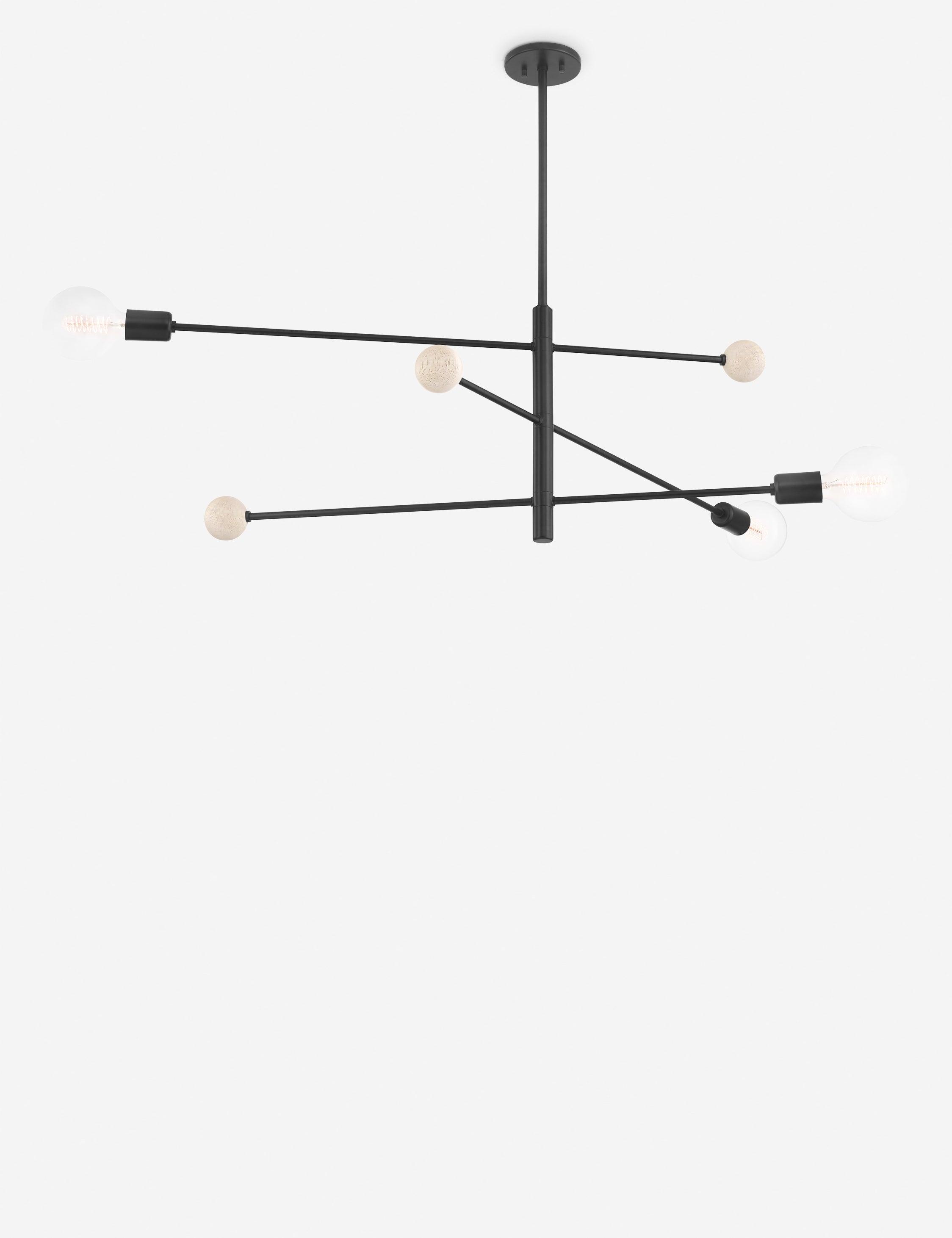 Roux Chandelier - Black / 65.75"W